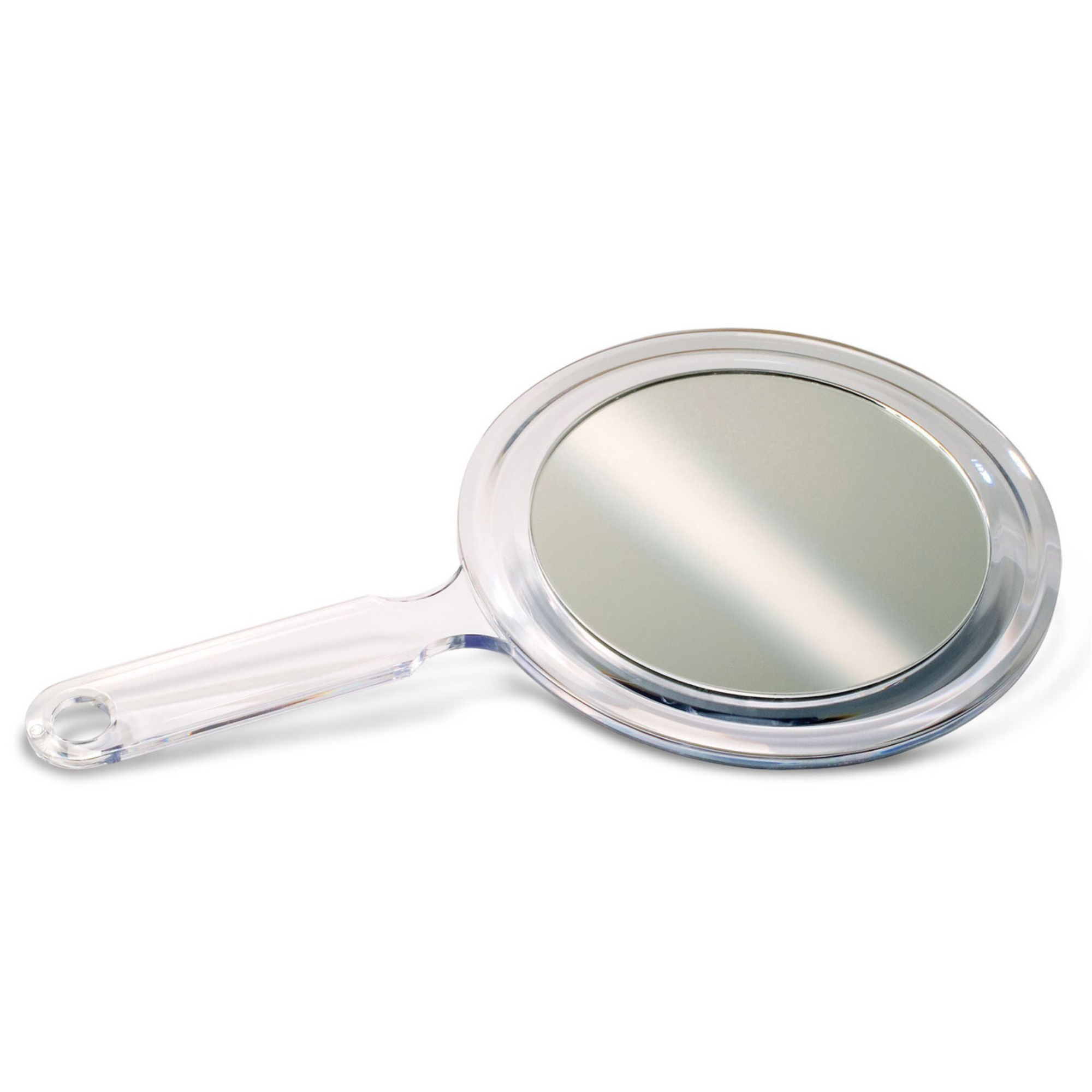 Acrylic Hand Mirror 5" Two-Sided 1/pack 3X Magnifying & Plain Glass Sides. Diameter , 7109801 product image