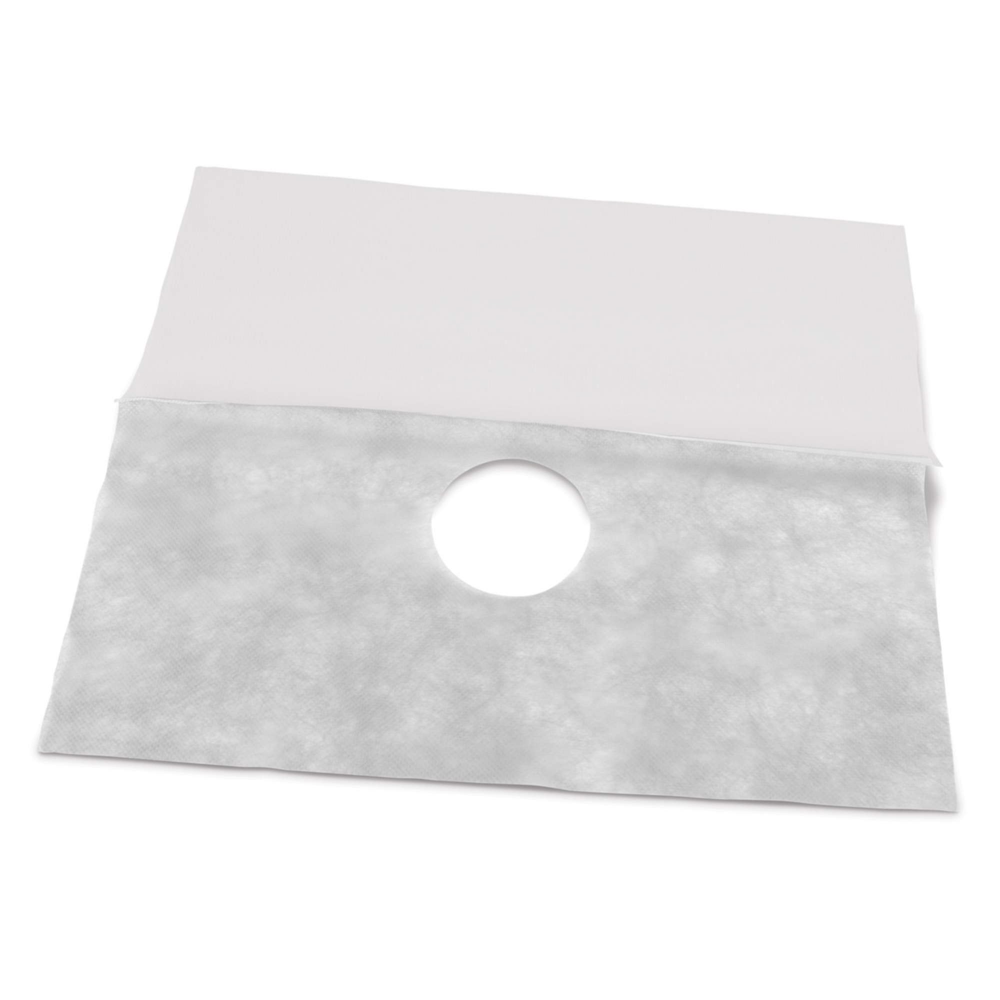 White Disposable Face Drapes With Polypropylene Fabric Lower Half & See-Through , 701412W product image