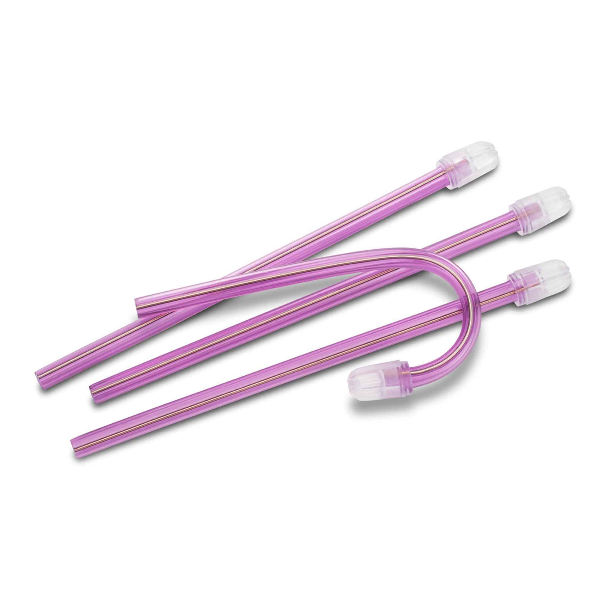Colorflex Total-Comfort Soft Tip Aspirators Purple W/clear End 100/bag. Patented Comfort , 7019116-PUR product image
