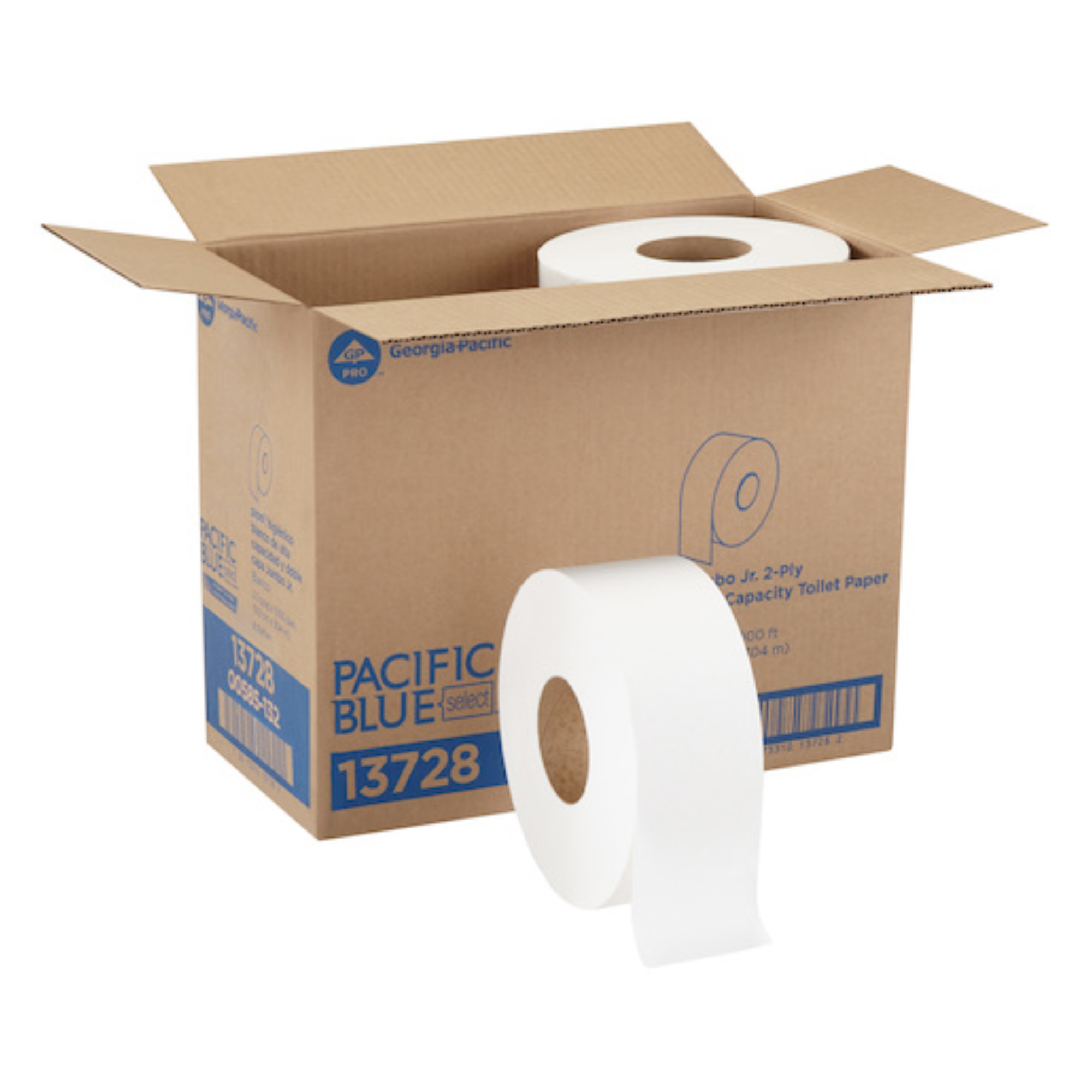 Jumbo Jr. Bathroom Tissue, 2-Ply, White, 3Â½" x 1000 ft, 2000 sht/rl product image
