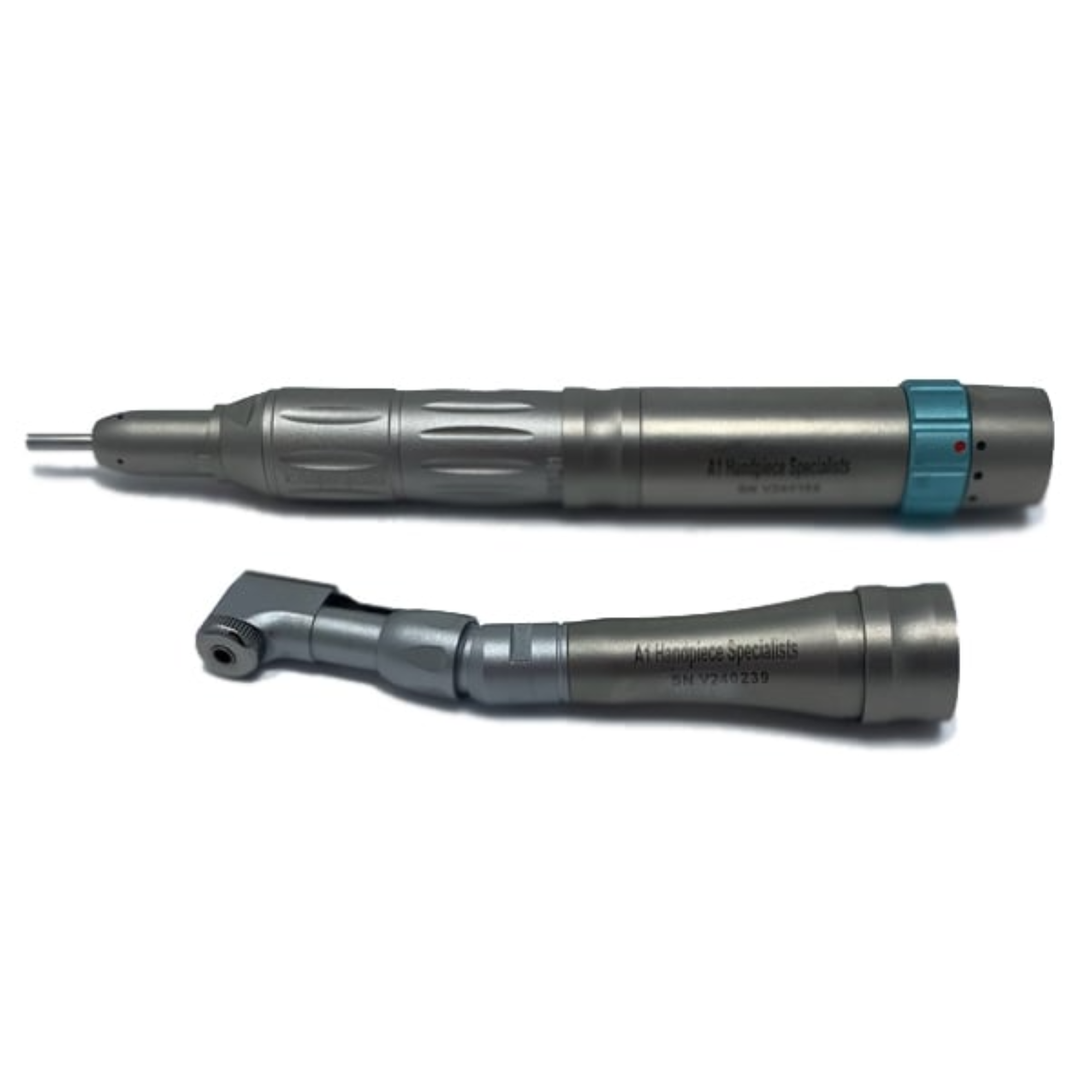 A-1 Handpiece Specialists - Star Titan Type Low Speed Swivel Mototr Set with Adapter Includes: Straight Handpiece, Lever Contra Angle, 20,000RPM Swivel Airmotor and Adapter image