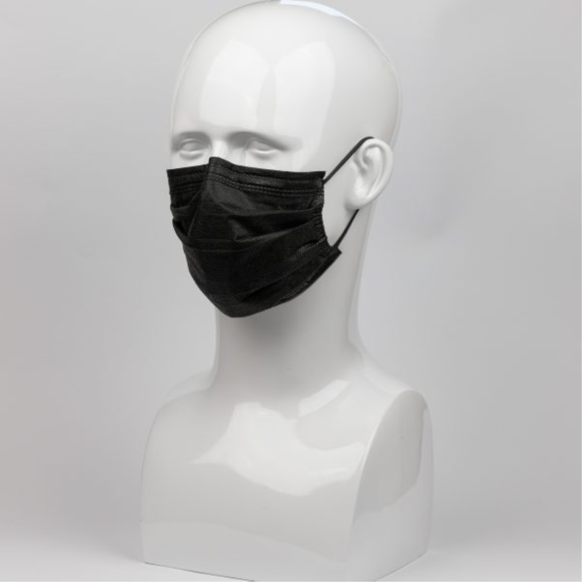 Premium Plus - Earloop Face Mask Black 50 Masks/box Ultra Sensitive Non-Irritating - 2288-Black product image