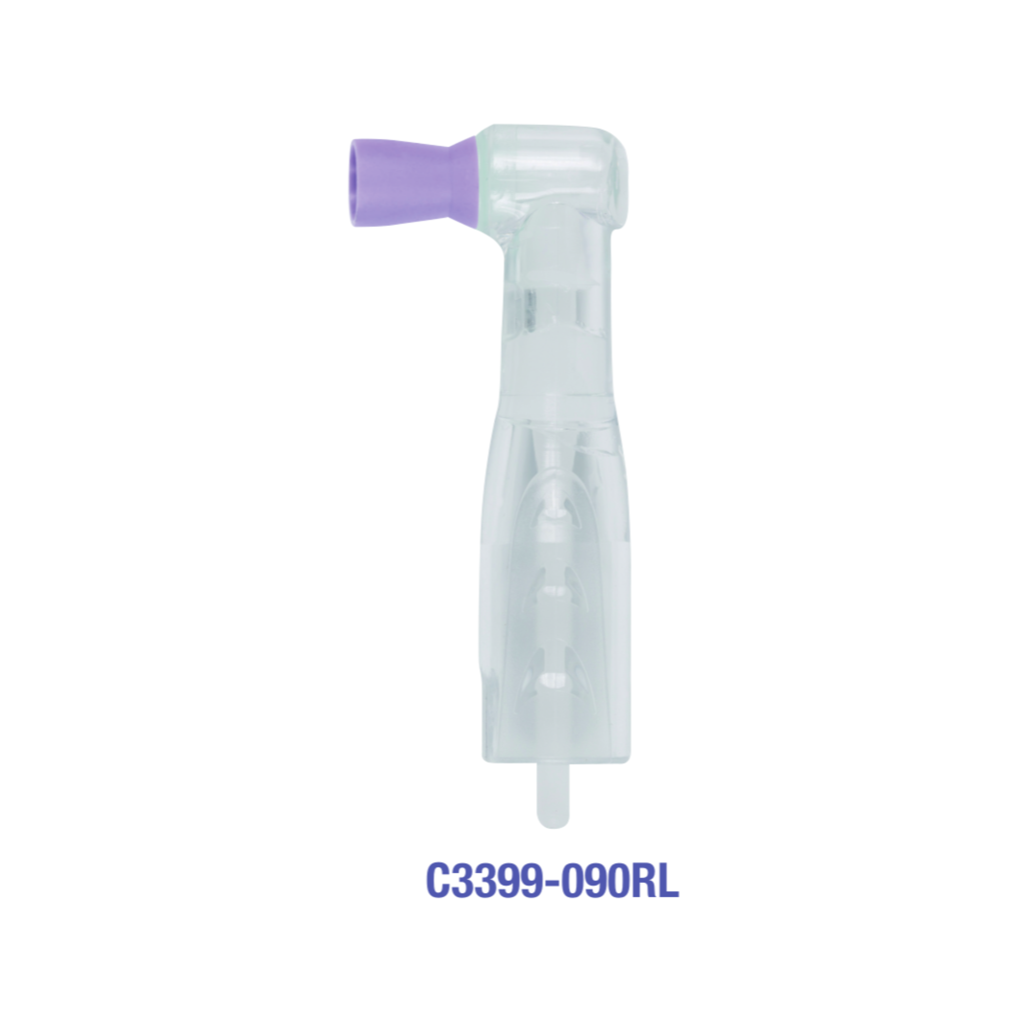 Premium Plus - Clear Disposable Prophy Angle With Regular Cup Lavender 100/pack Latex-Free Ribbed - C-3399-090Rl product image