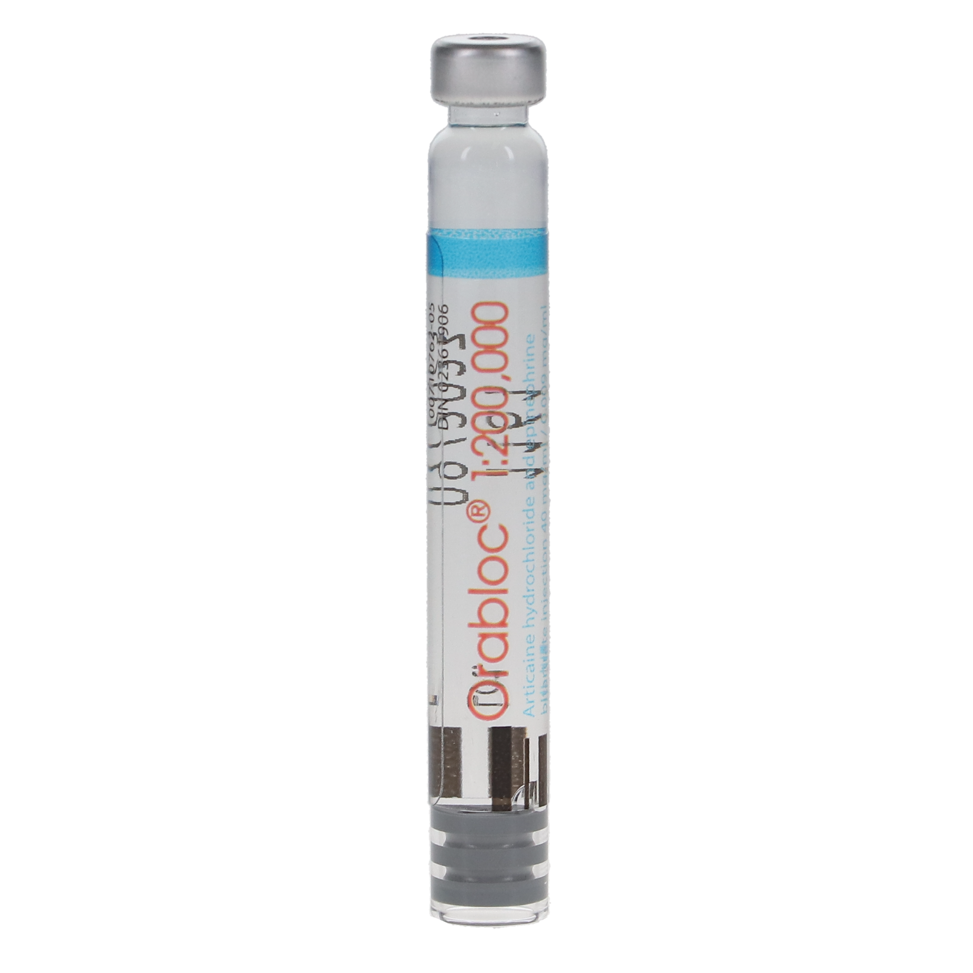 Orabloc Articaine HCl 4%, with Epinephrine, 1:200,000, 1.7 ml, Blue, 50/Pk, 2101052 product image