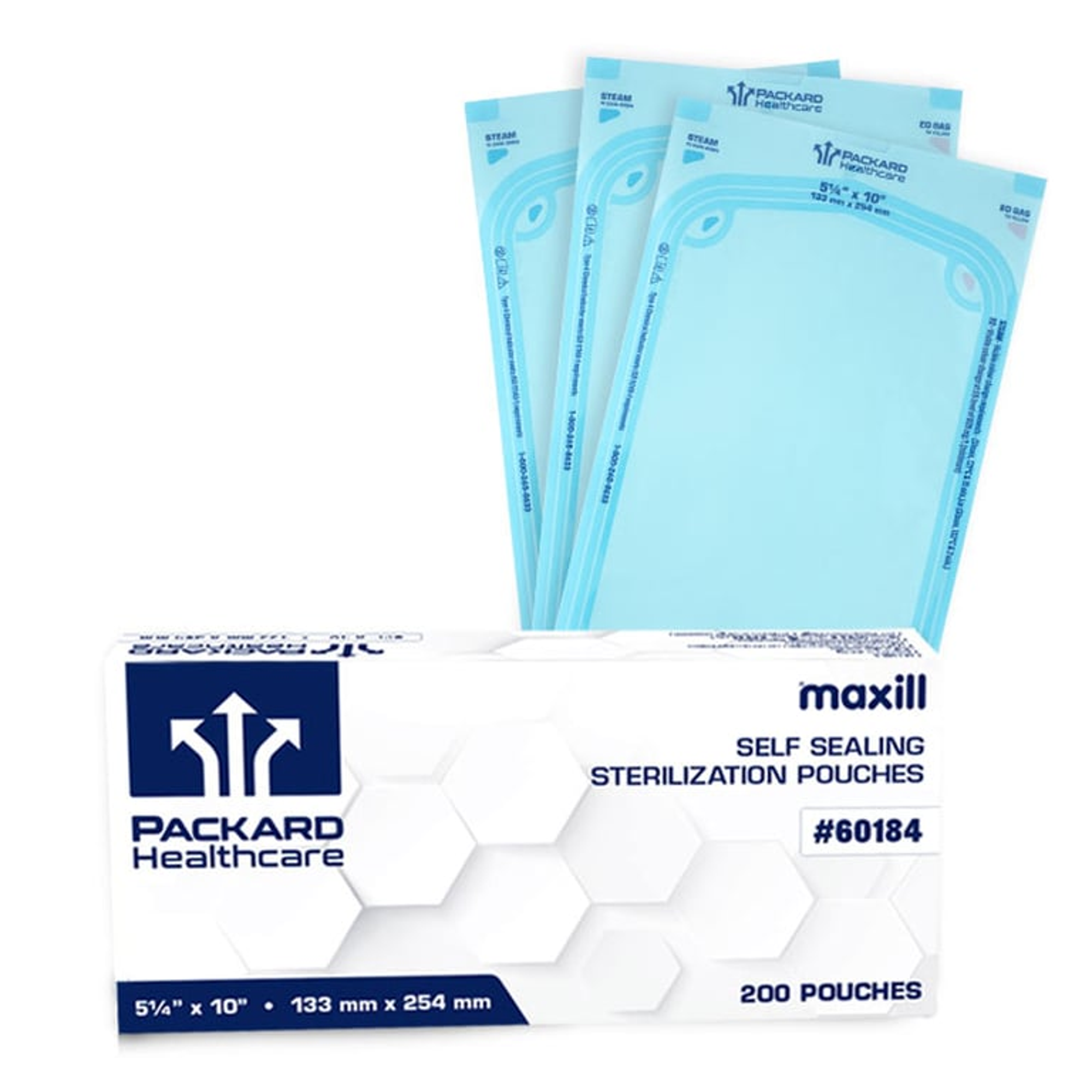 Packard Healthcare Sterilization Pouches, 3.50" x 9", 200/Box, 60183 product image