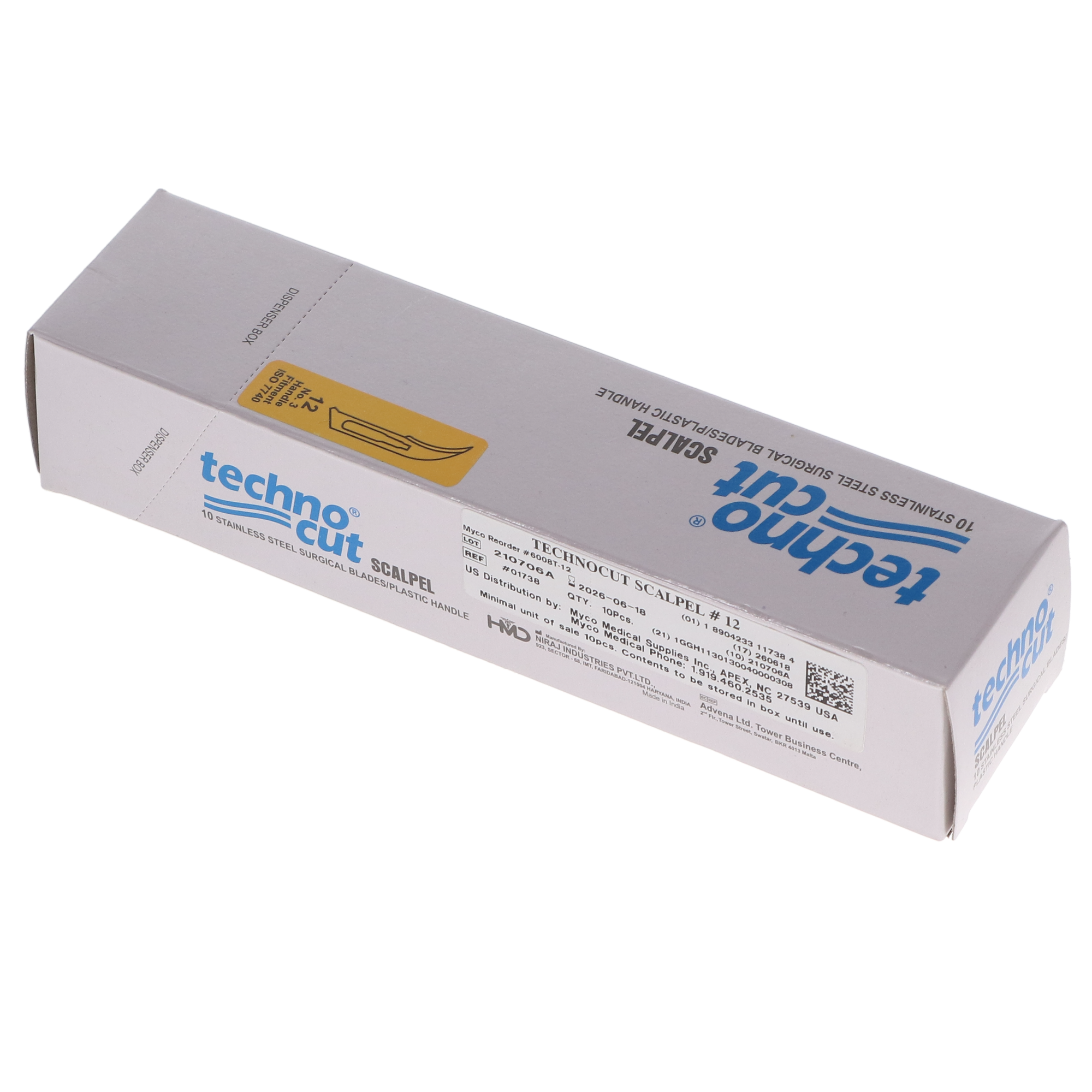 Disposable Scalpel, # 12, 10/Pk, SU502 thumbnail 3