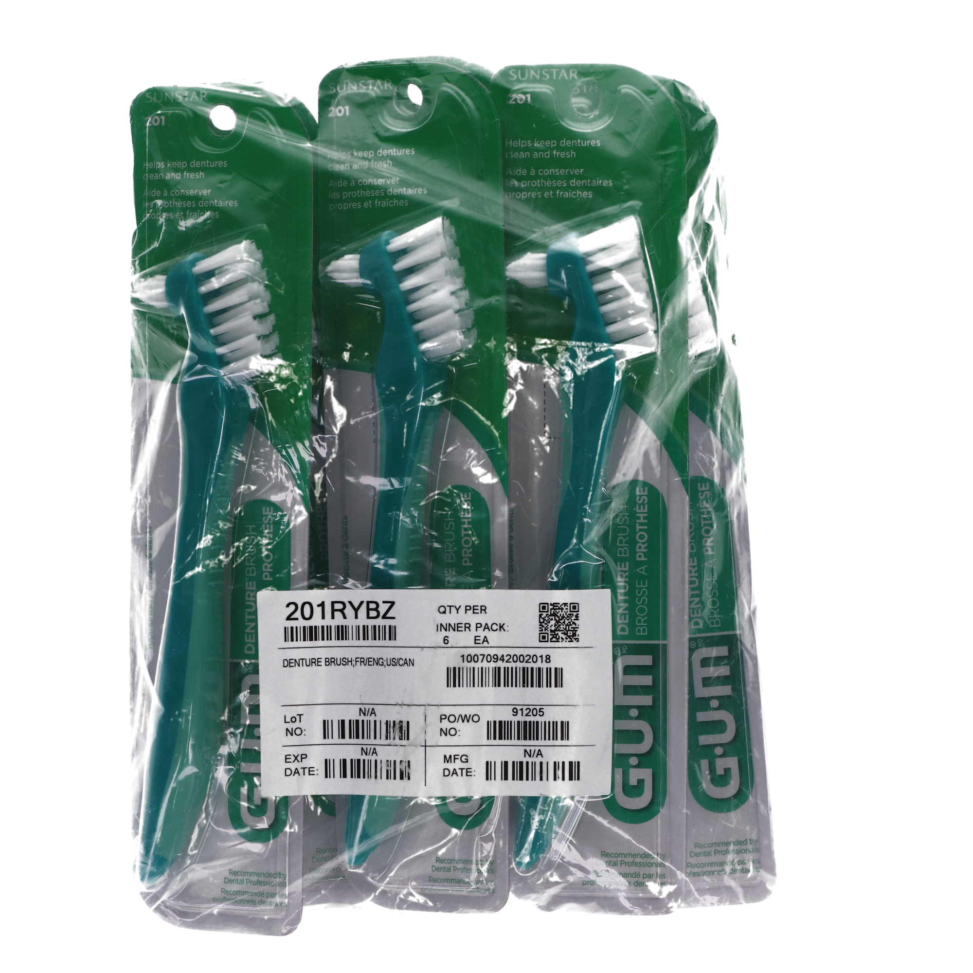 Denture Brushes, 6/Pk, 201RYB (Discontinued) thumbnail 5