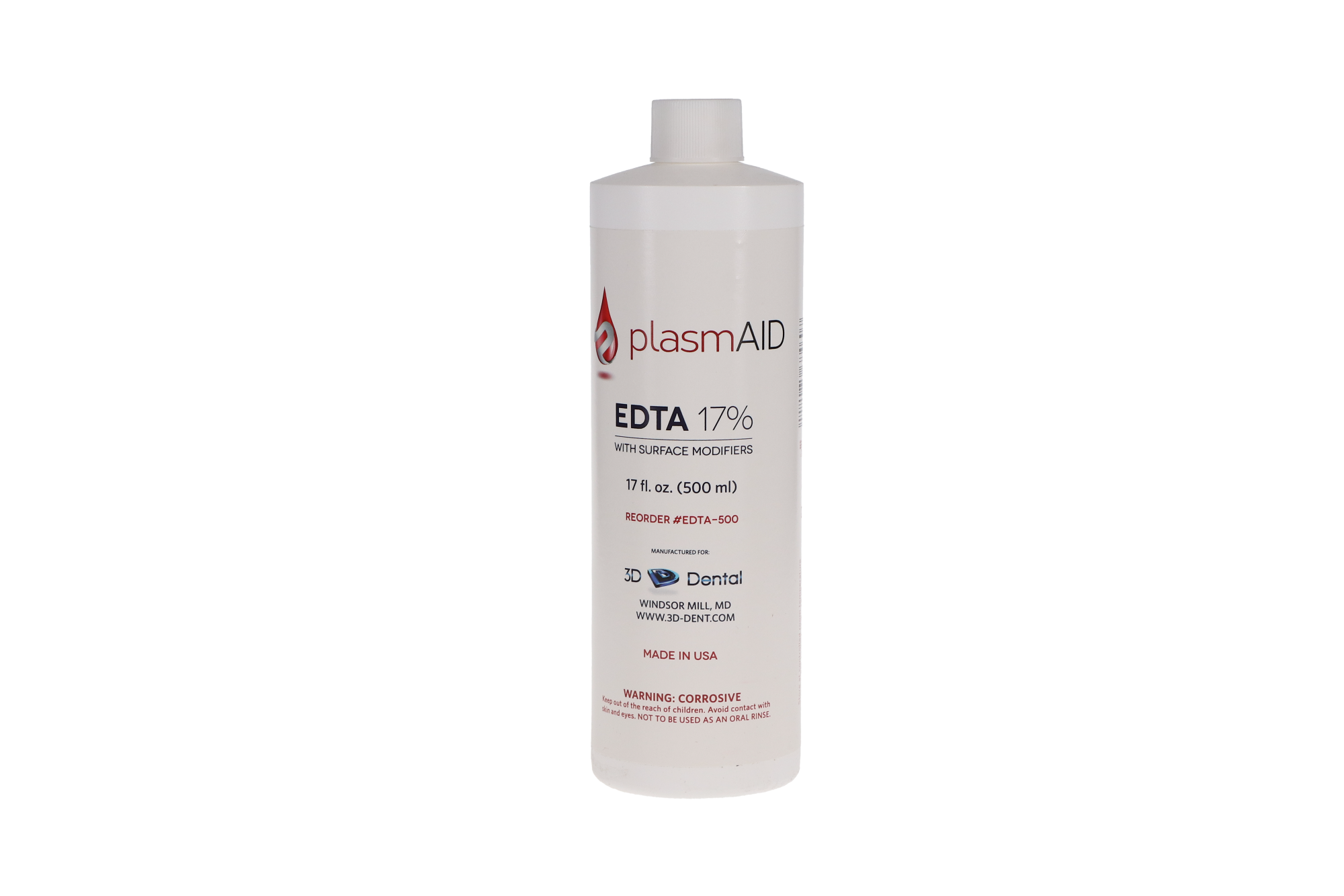 EDTA 17% Solution, with Surface Modifiers, 500 ml, 1/Pk, P-EDTA-500 product image