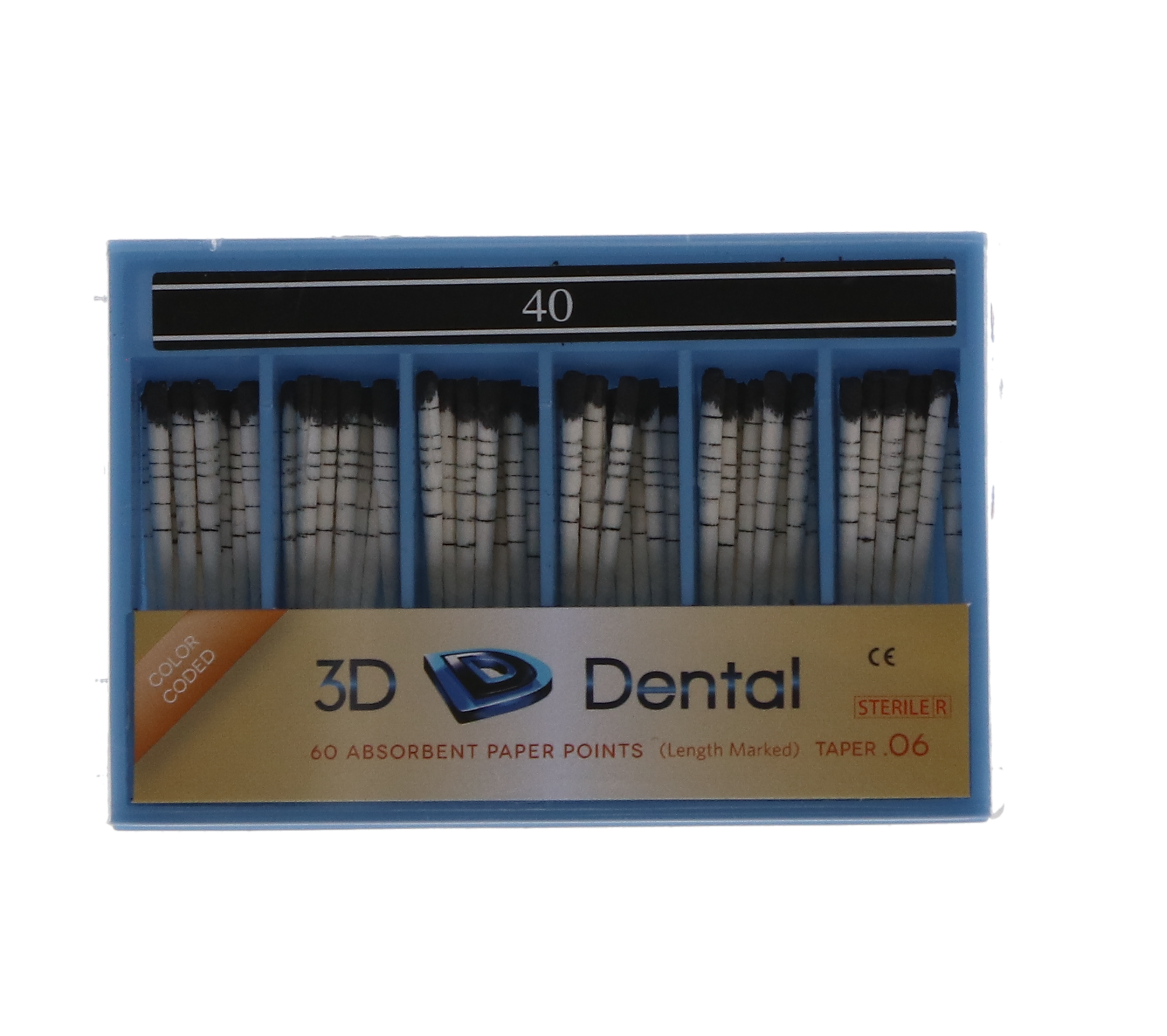 Absorbent Paper Points, Sterile, Tapered Package, 0.06 Taper, # 40, 60/Pk, PPB40T6, 231510-40 thumbnail 7