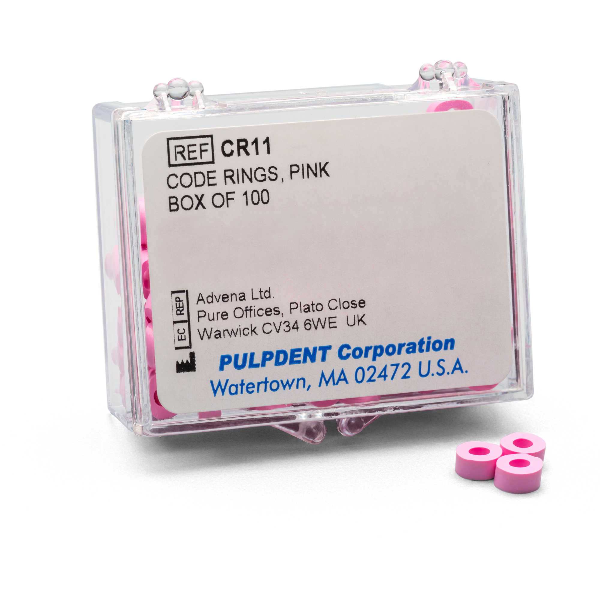 Silicone Code Rings, Standard, 1/8" x 1/8", Pink, 100/Pk, CR11 product image