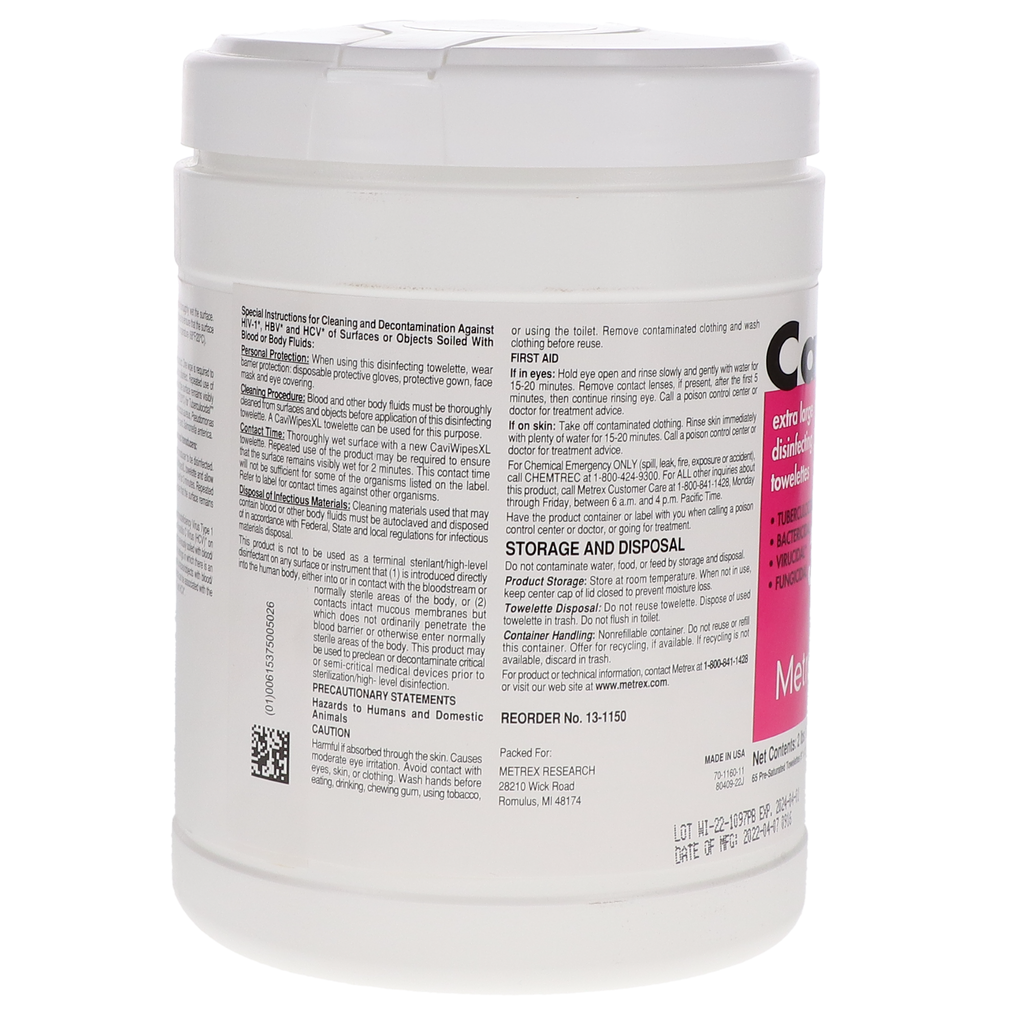 CaviWipes Towelettes XLarge 66/Cn thumbnail 3