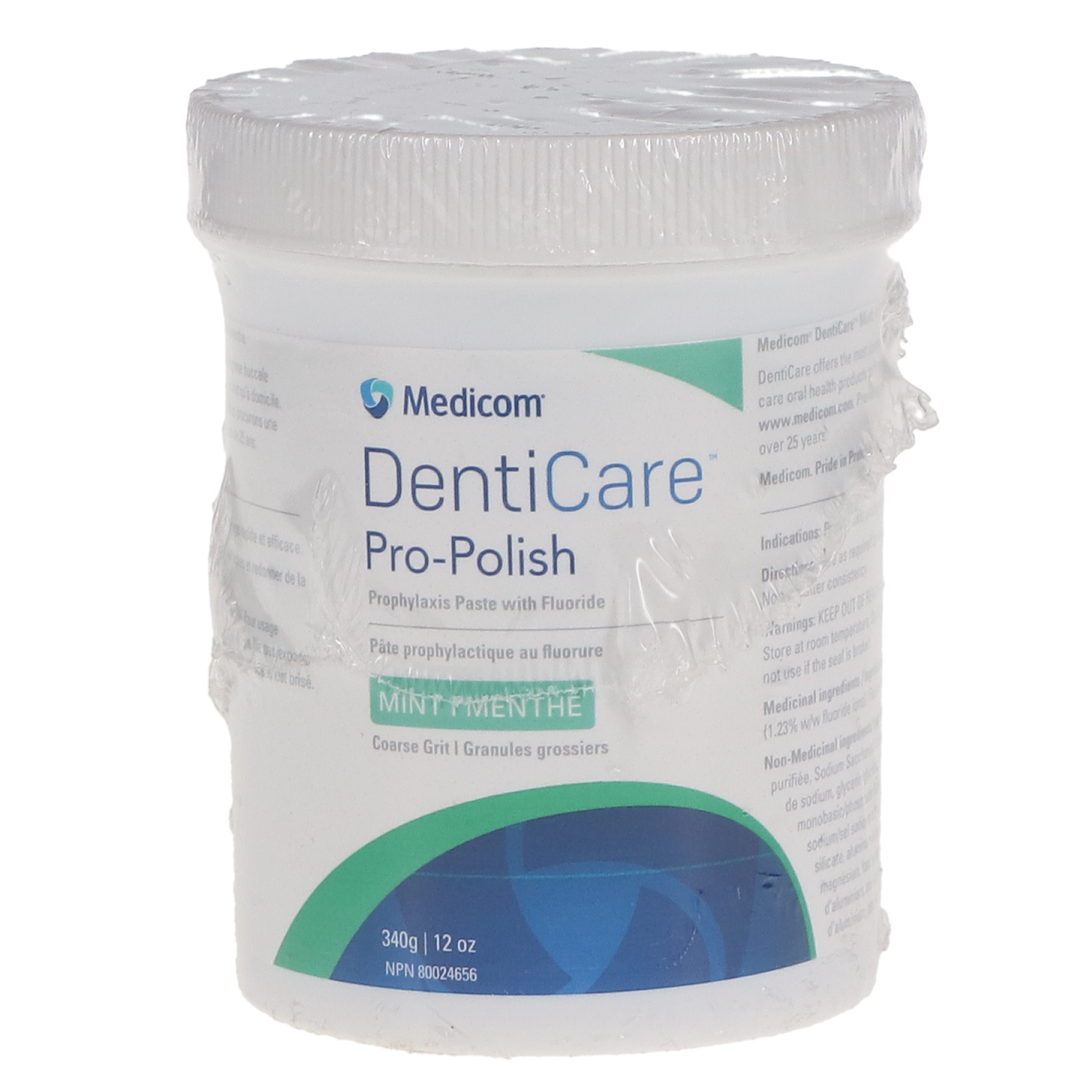 DentiCare, Pro-Polish, Prophy Paste Jars, 340 g, Coarse, Mint, 1/Pk, 10031-CMUN product image