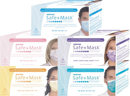 SafeMask Premier Procedure Earloop, ASTM Level 1, Pink, 50/Box, 2016 product image