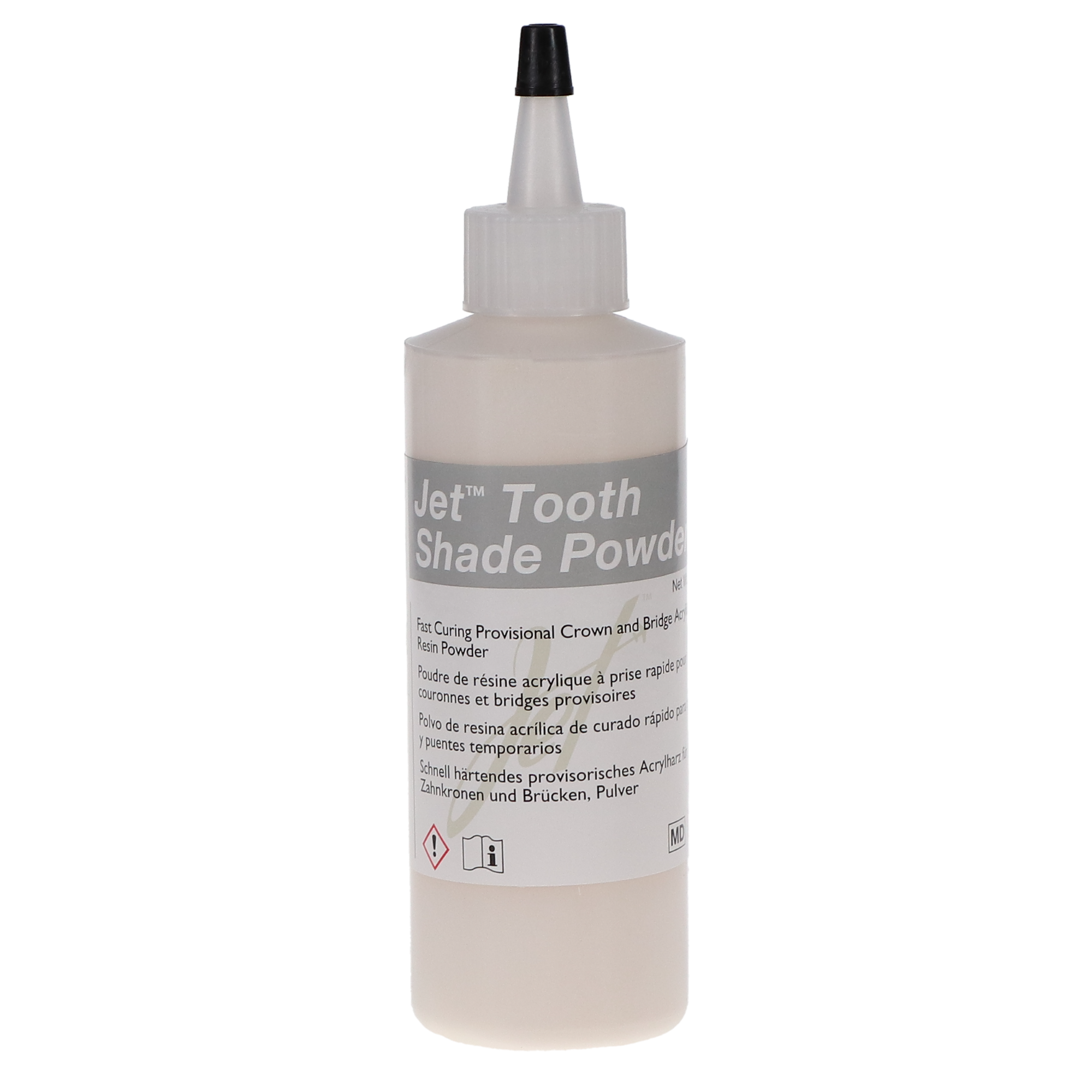 Jet Tooth Shade Temporary C&B Acrylic Resin, Powder, # 62, 4 oz, A2, 1/Pk product image