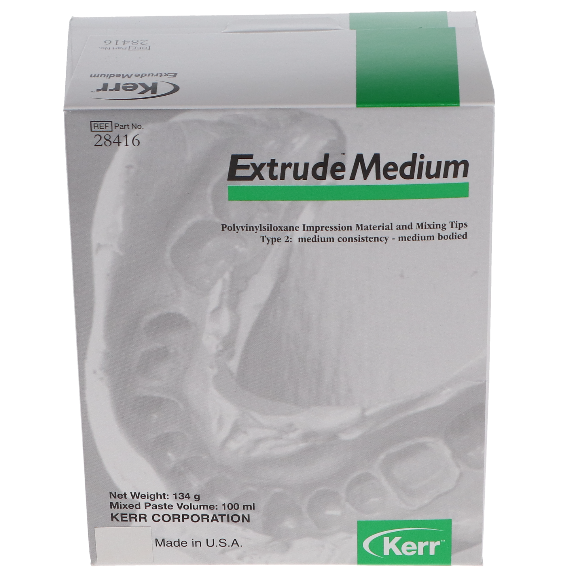 Extrude Impression Material, Medium, 50 ml, Green, 2/Pk, 28416 thumbnail 4