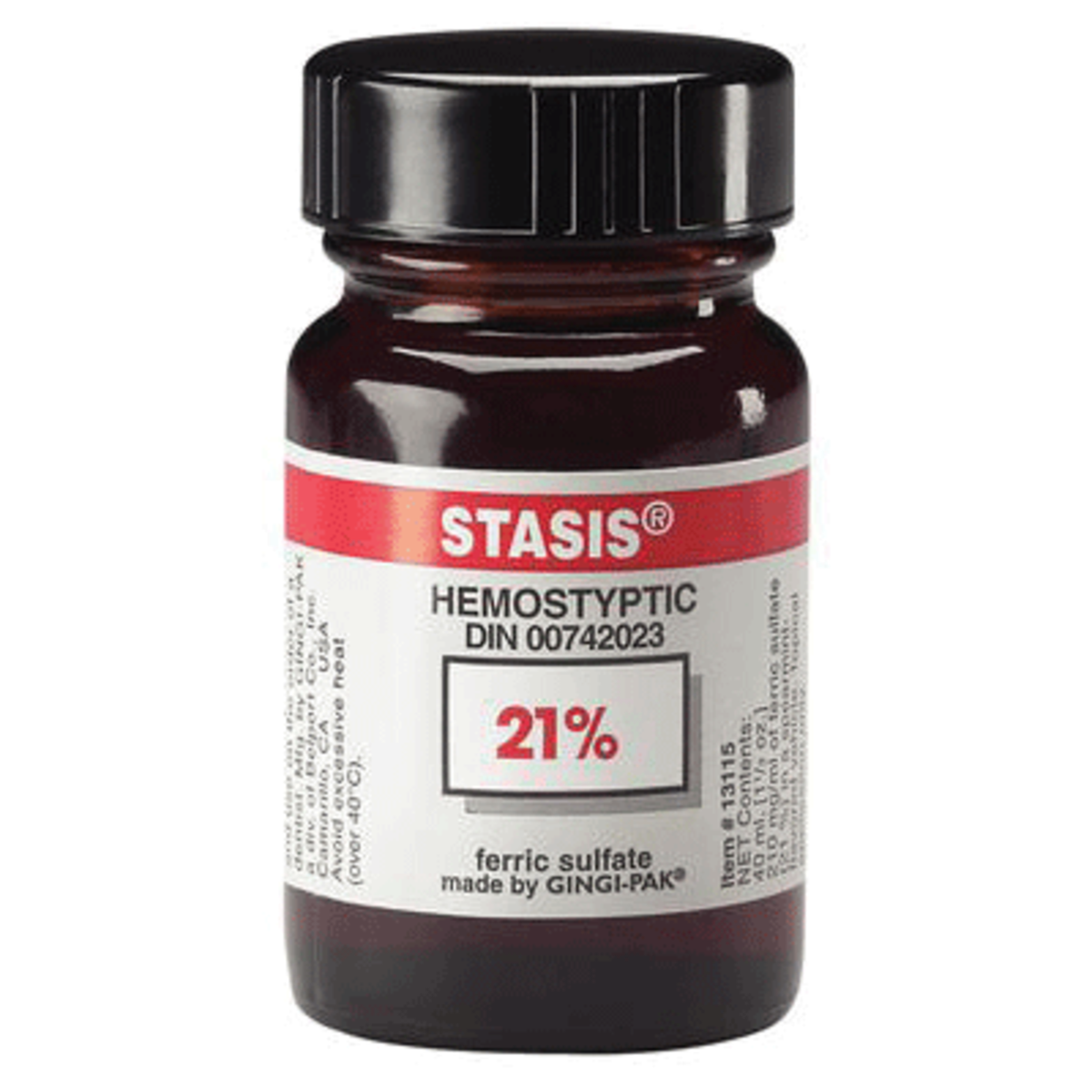 Stasis Topical Hemostatic Solution, 21% Ferric Sulfate, 15 ml, 1/Pk product image