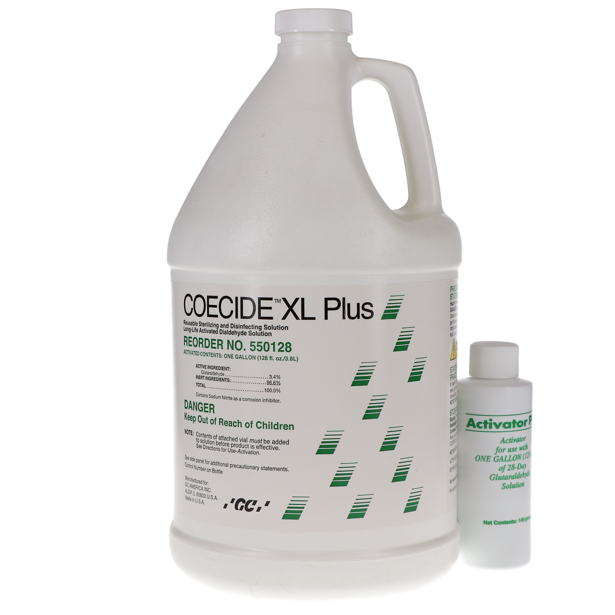 Coecide XL Plus 3.4% Alkaline Glutaraldehyde, 1 Gal, 1/Pk product image