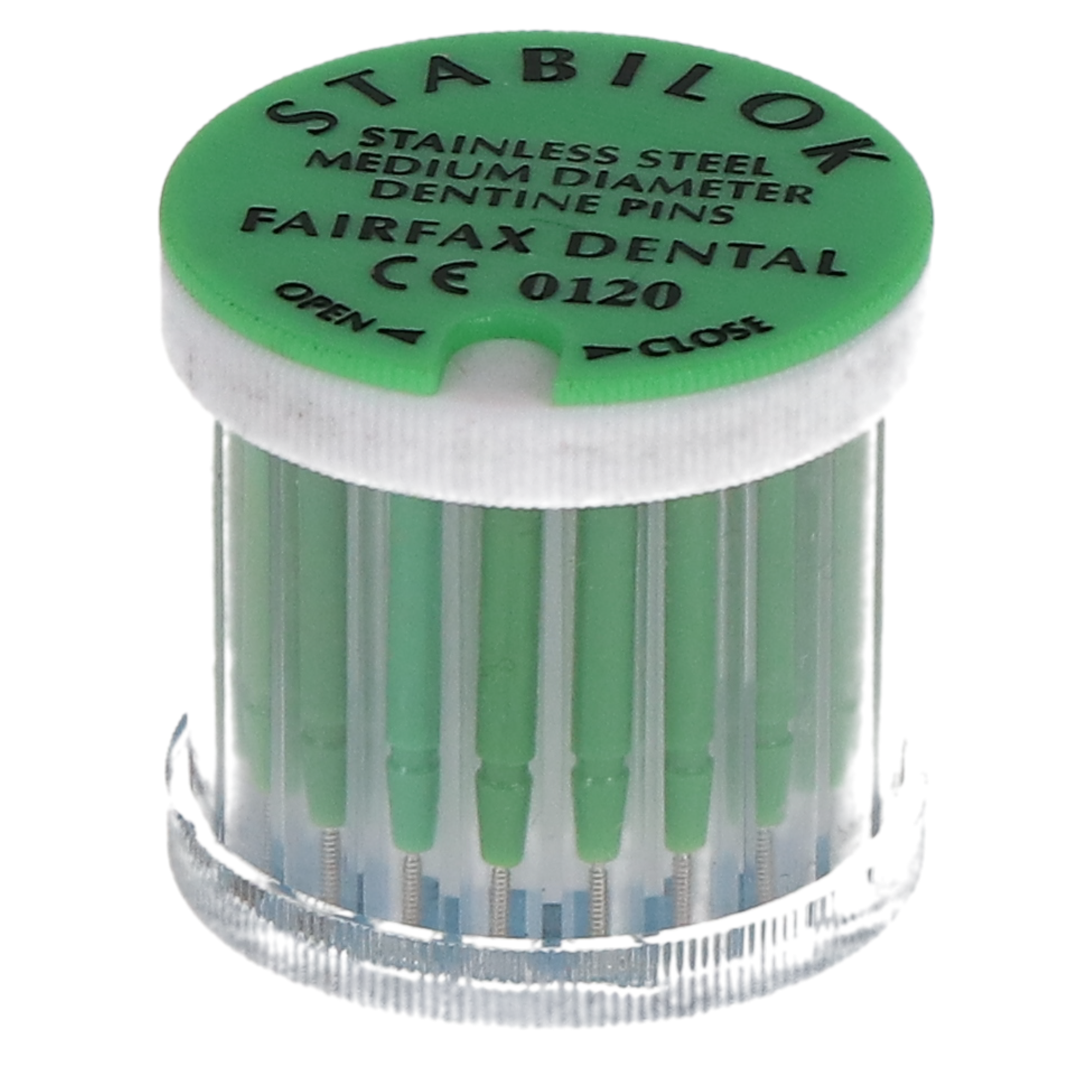 Stabilok Dentin Pins, Stainless Steel, Standard Kit, 0.027", Green, 20/Pk, 50052 (Discontinued) thumbnail 4