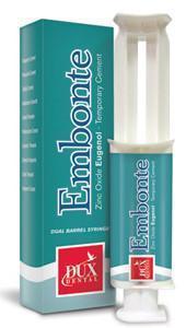 Embonte 2 Zinc Oxide Eugenol Temporary Cement, Dual Barrel Syringe, 15 g, 1/Pk product image