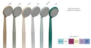 Autoclavable Mirror, Front Surface, with Handle, # 4, Sky Blue, 10/Pk, 31071 product image