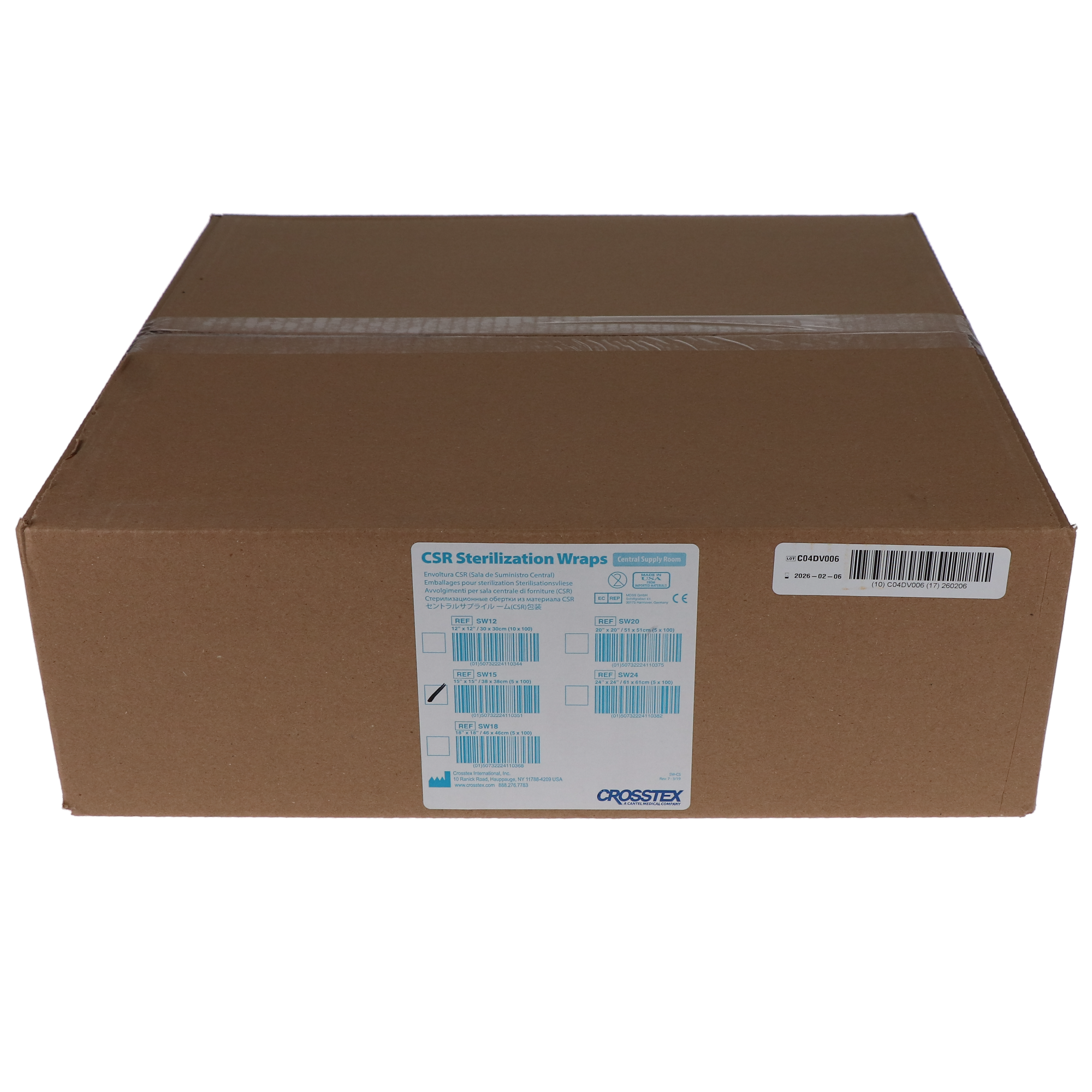 CSR Sterilization Wraps, 15 x 15 in, Blue, 100/Pk, SW15, SW15-LS thumbnail 5