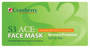 Cranberry S3 Ace Face Masks Lavender 50/Bx ASTM Level 2 product image