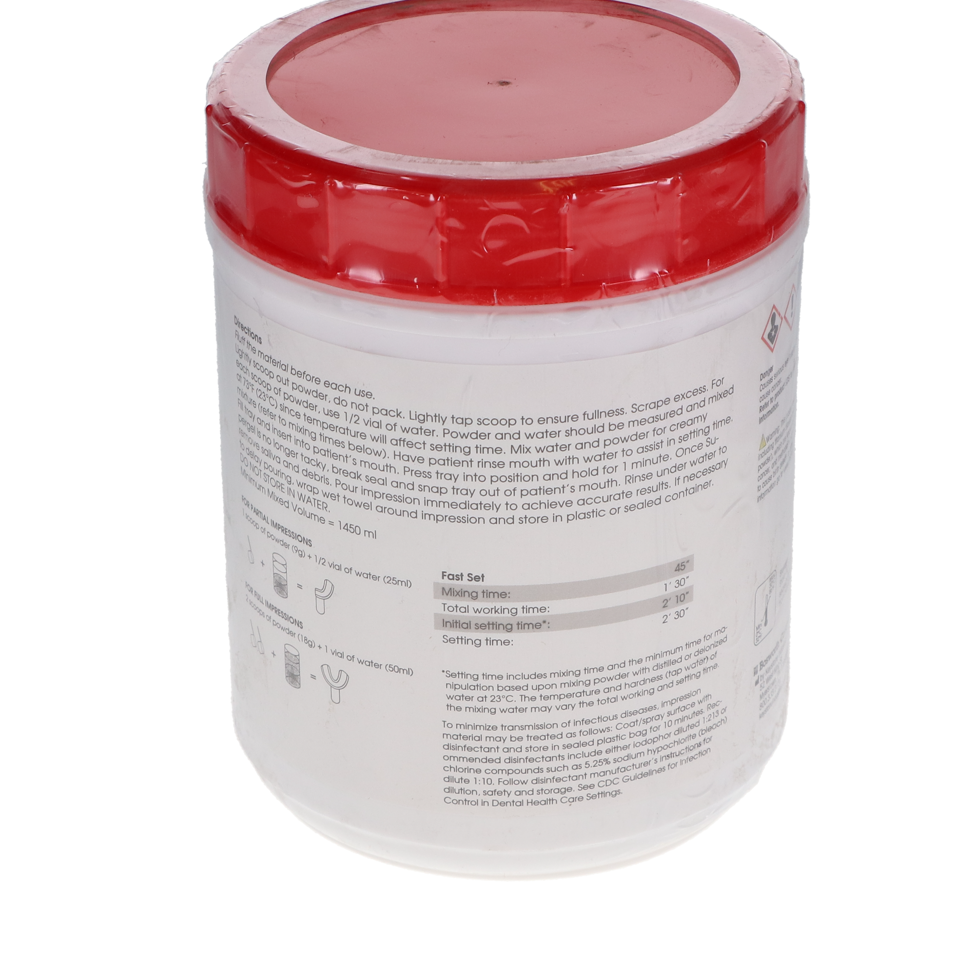 Supergel Alginate Impression Material, Fast Set, Can, 1 lb, 1/Pk, 921826 thumbnail 2