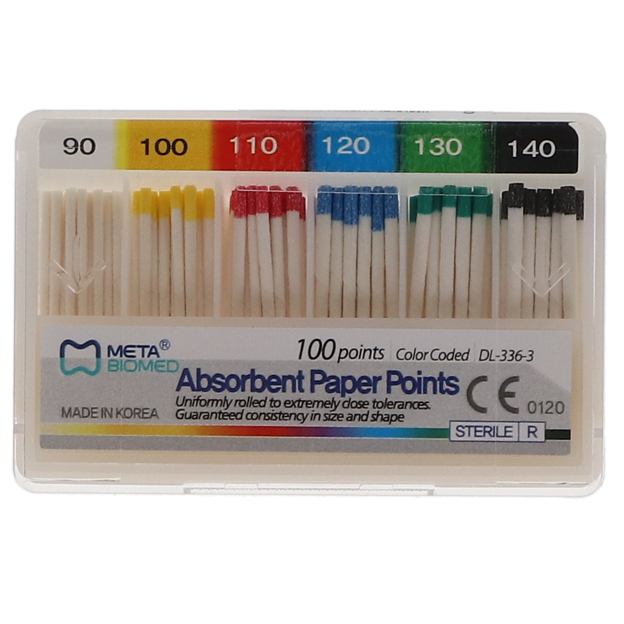 Absorbent Paper Points, Sterile, Bulk Package, # 90-140, 100/Pk, EN-PPB90-140, 211520-91 thumbnail 5