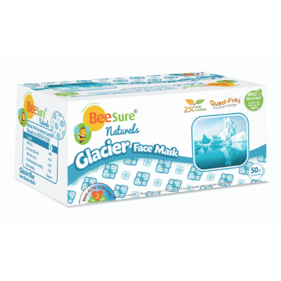 BeeSure Naturals Masks Glacier Blue 50/Bx x 8/Cs ASTM 3 product image