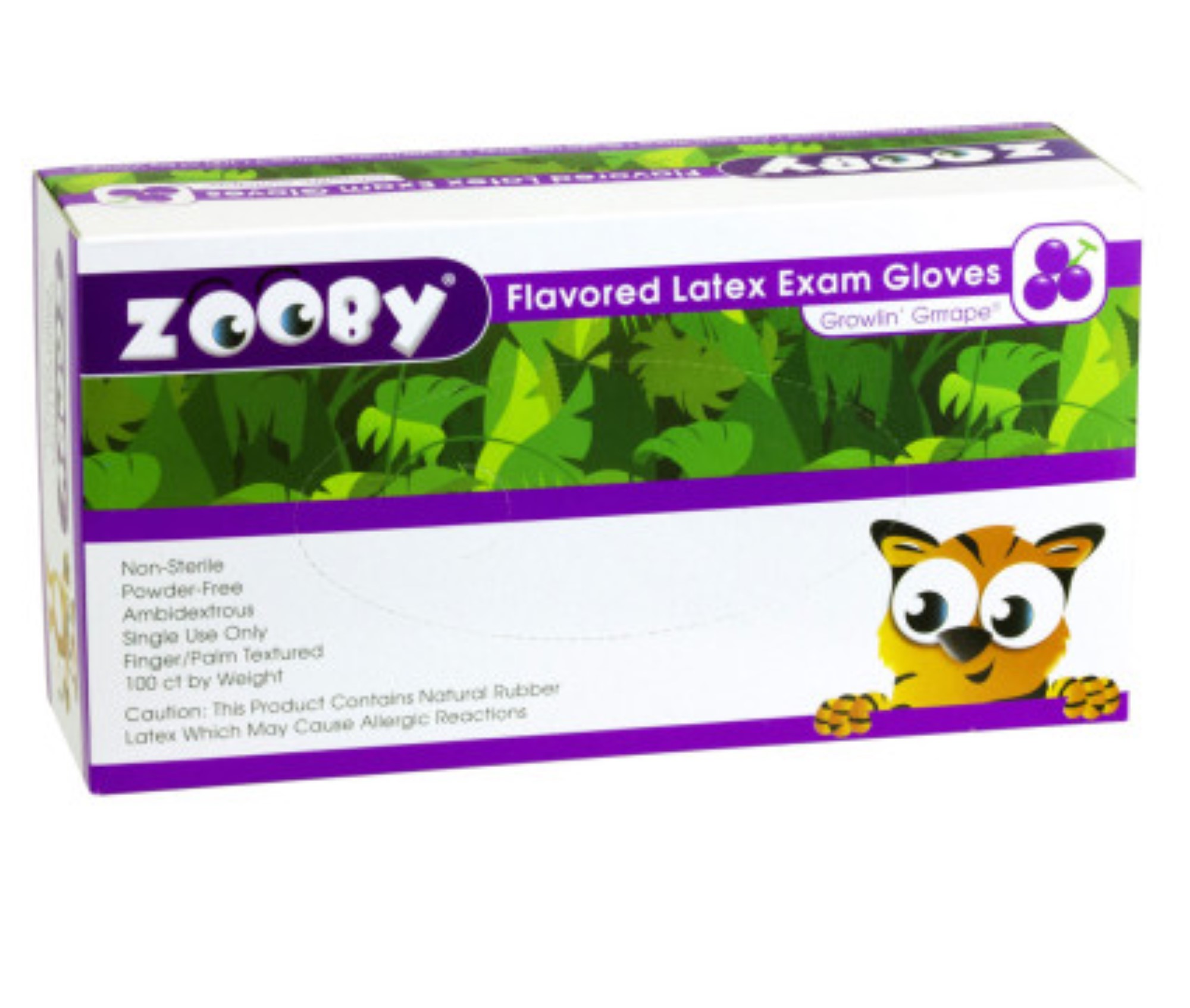 Zooby Flavored Gloves 100/Bx Grape Medium product image