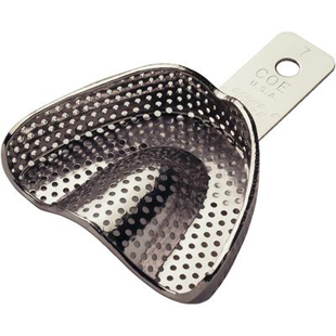Coe Nickel-Plated Metal Perforated Regular Impression Trays, # 21, Medium, Lower, 1/Pk, 260211 product image
