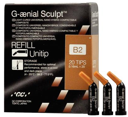 G-aenial Sculpt Universal Composite, Unitip Refill, 0.16 ml, B2, 20/Pk thumbnail 6