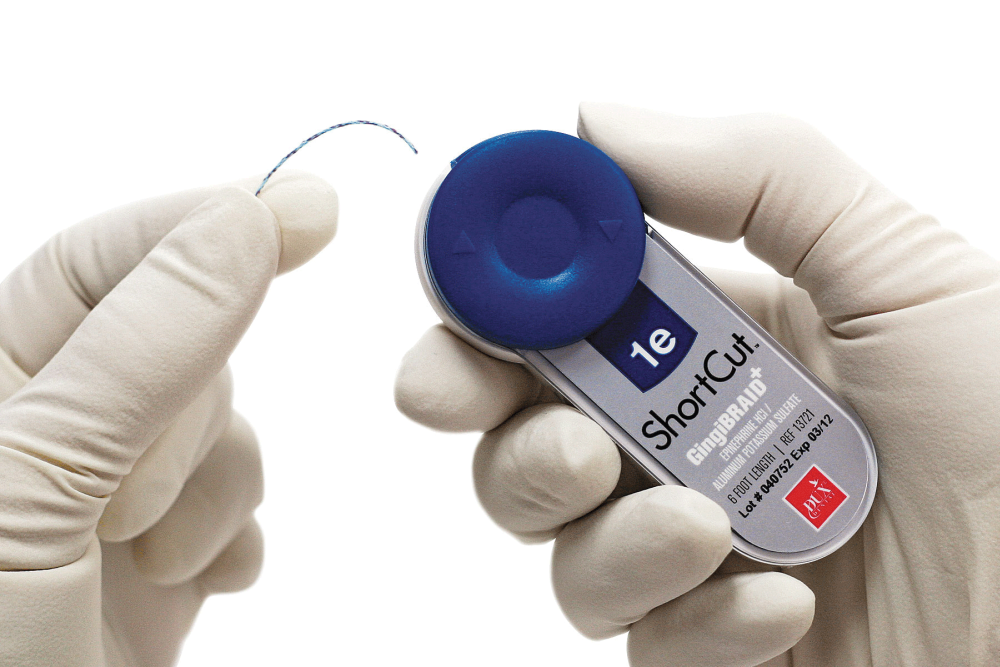 Shortcut GingiKnit+ Retraction Cord, with Aluminum Potassium Sulfate, 2a, Medium, 1/Pk product image