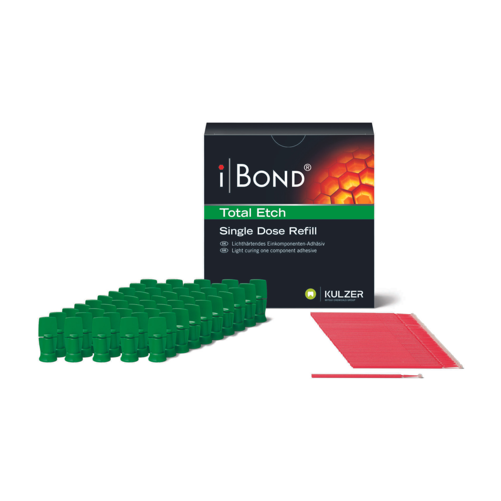 iBOND Total-Etch Bonding Agent, Light-Cure, Single Dose Refill, 0.15 ml, 50/Pk, 66040093 product image