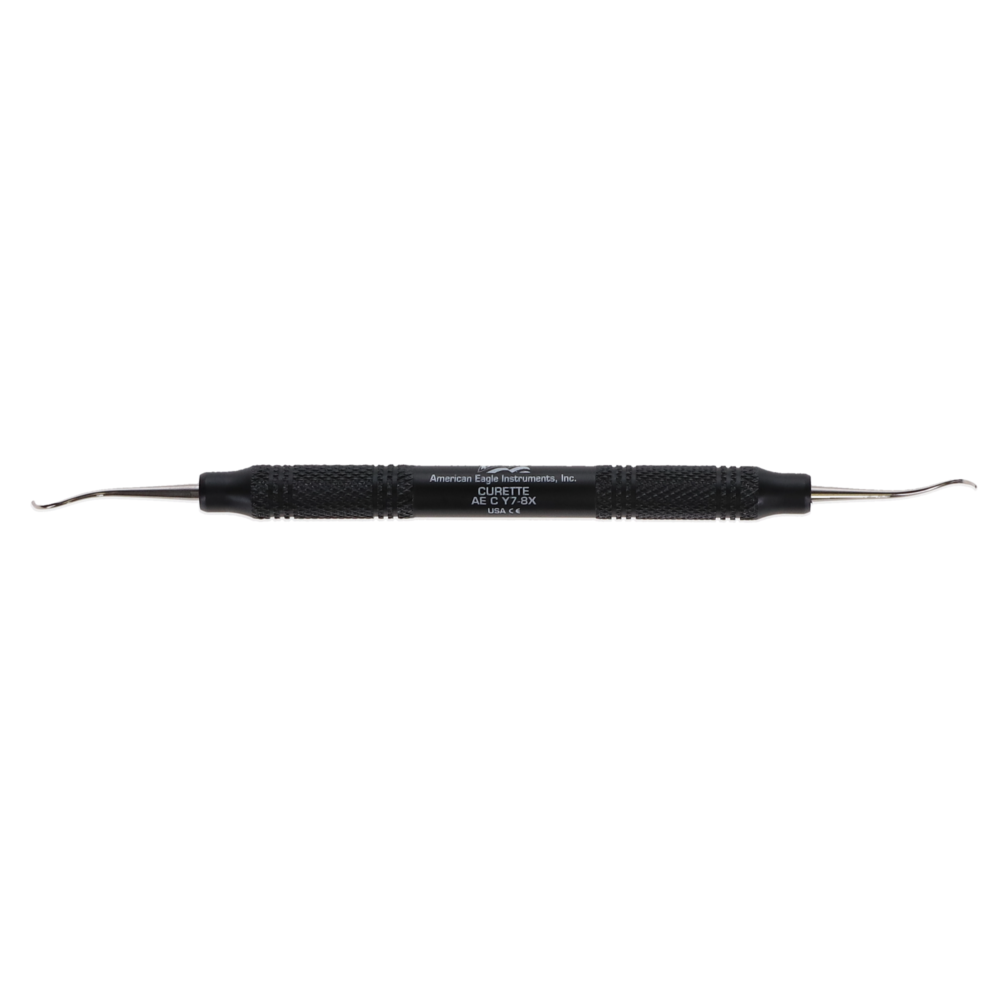 Universal Curette, Double-Ended, 7-8 Younger-Good, EagleLite Handle, Resin, Black, 1/Pk, AECY7-8X product image