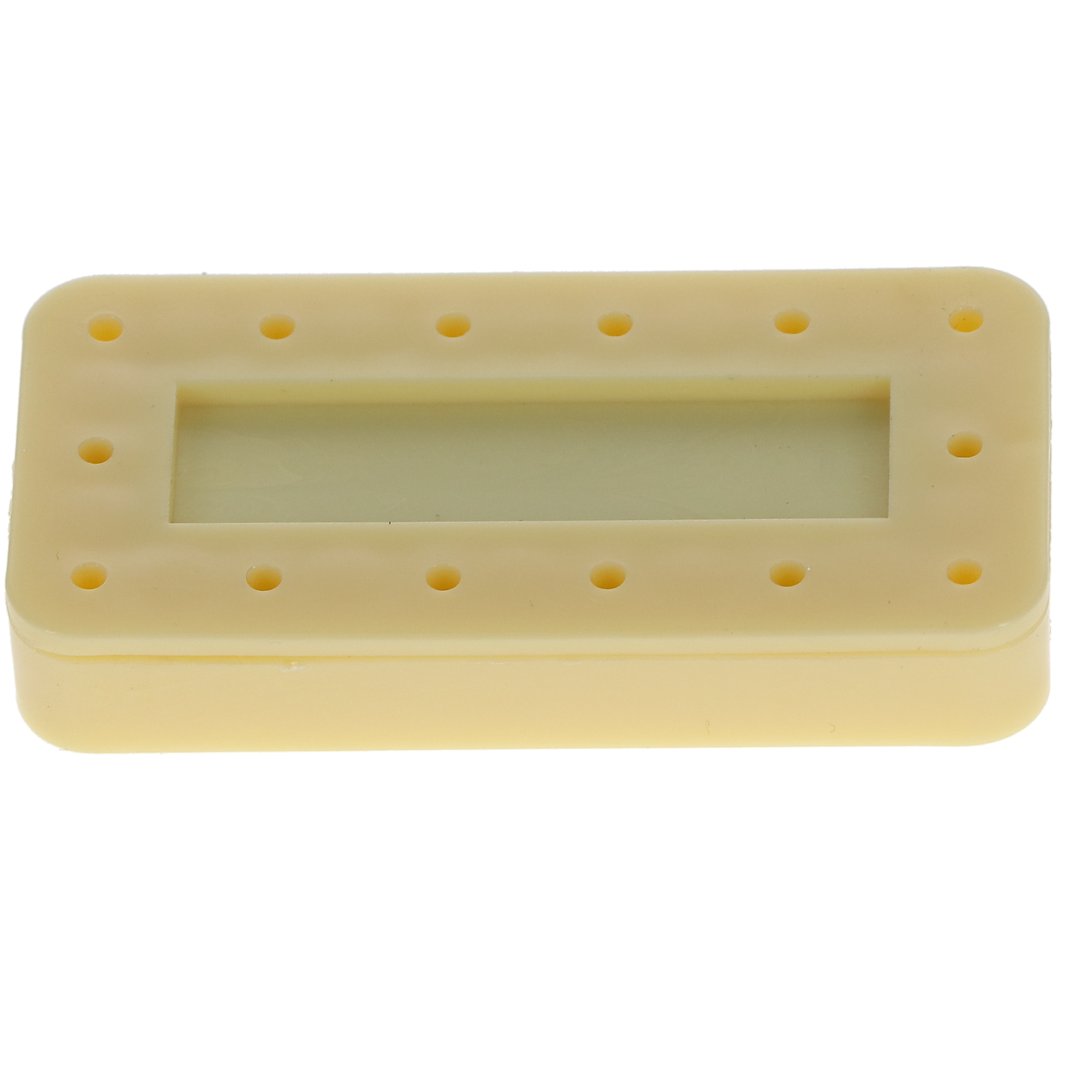 Magnetic Bur Block, 14-Hole, Rectangular, Yellow, 1/Pk, OR402 thumbnail 2