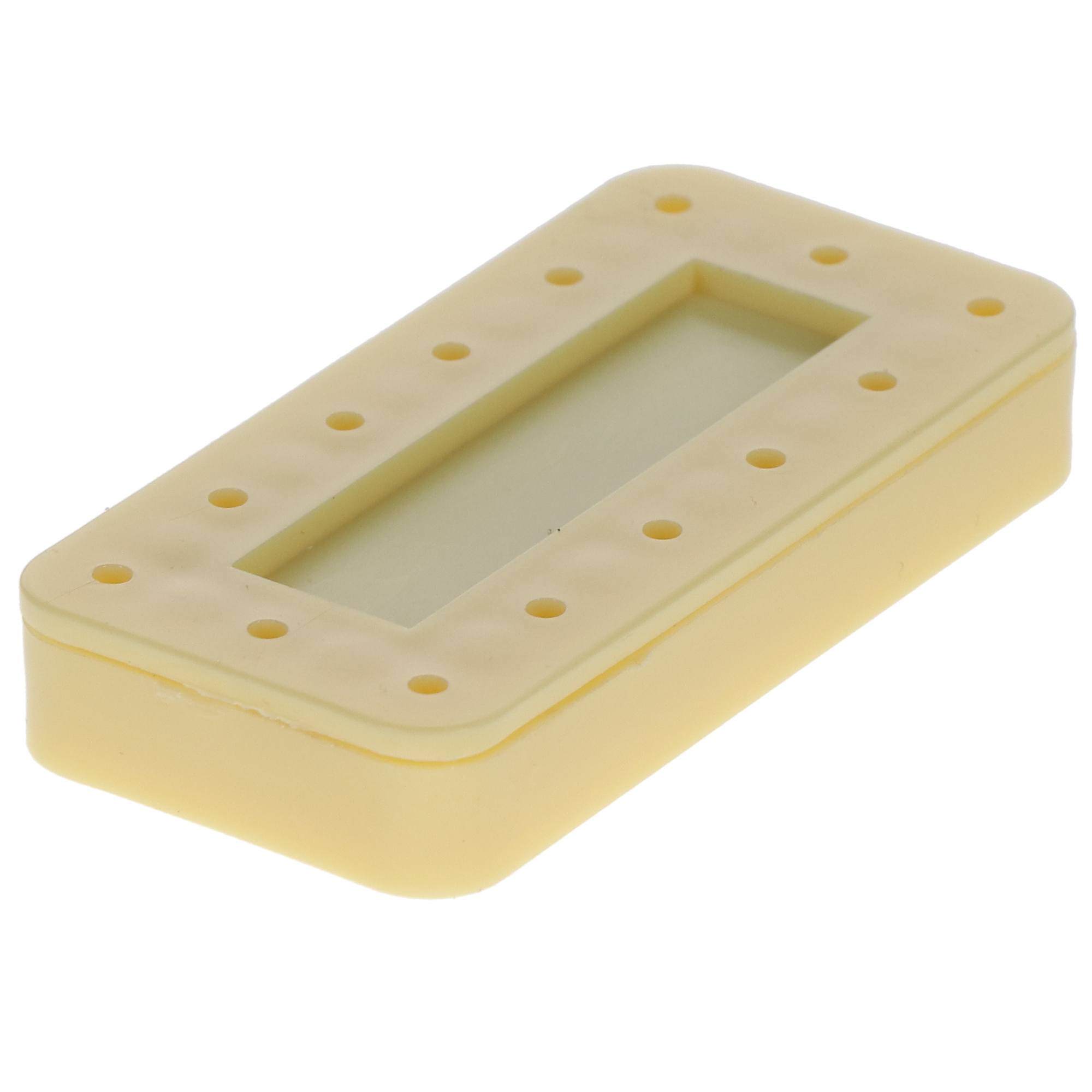 Magnetic Bur Block, 14-Hole, Rectangular, Yellow, 1/Pk, OR402 thumbnail 3