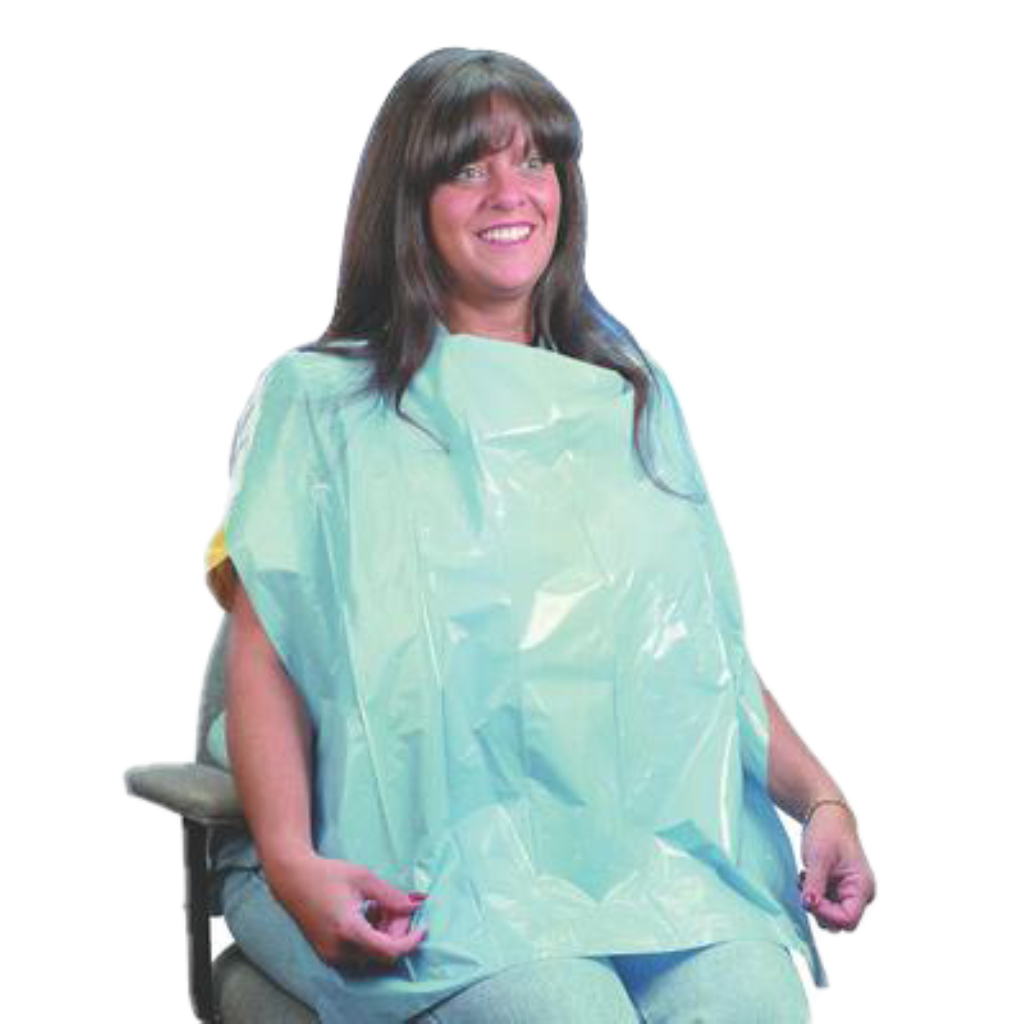 Disposable Plastic Patient Aprons, 26" x 30", Blue, 100/Pk, 2300 product image