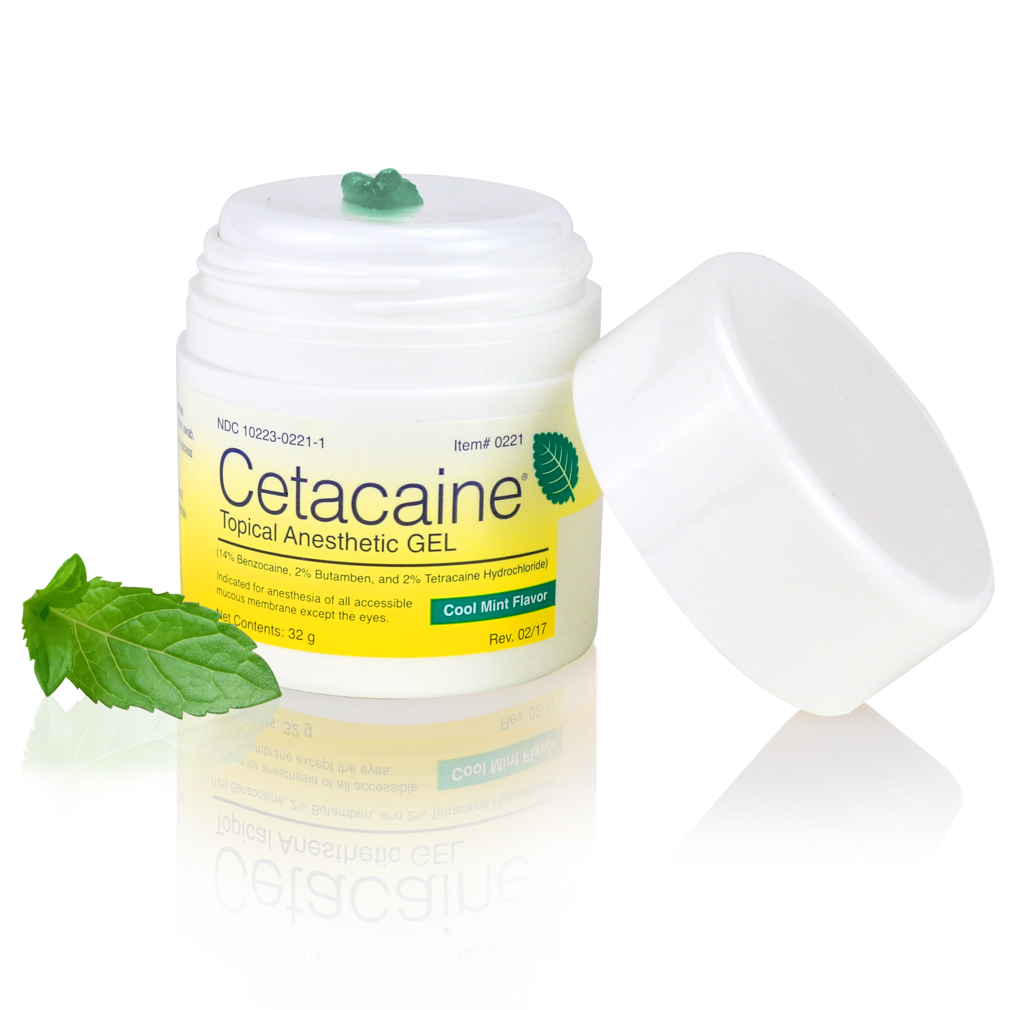 Cetacaine Topical Anesthetic Gel, 32 g Pump-Top Jar, Cool Mint, 1/Pk product image