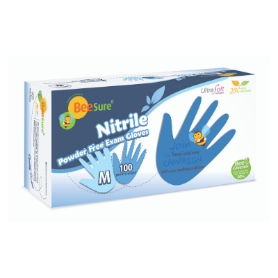 Cranberry - BeeSure Light Blue Nitrile Glove X-Large 100/Box product image
