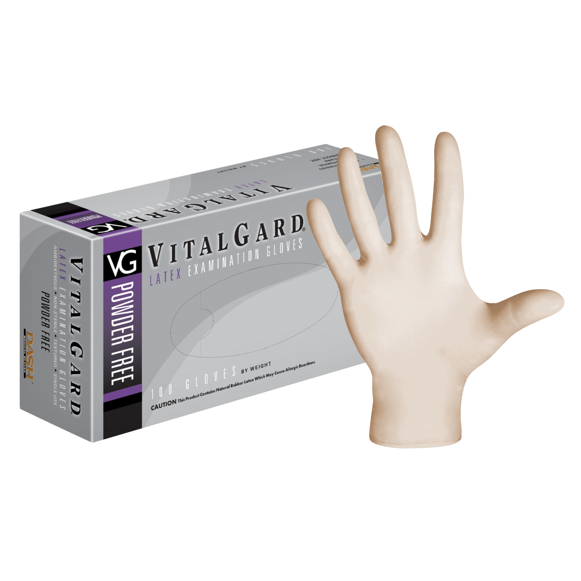 VitalGard Latex Glove: XL, Powder-Free, Textured, Chlorinated, Non-Sterile - VPF100M product image
