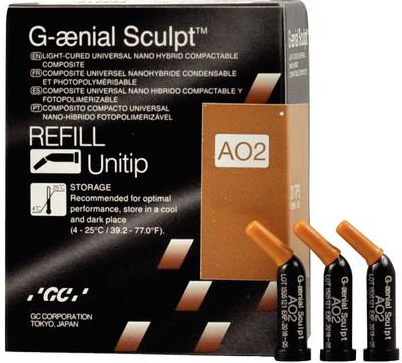 G-aenial Sculpt Universal Composite, Unitip Refill, 0.16 ml, AO2, 10/Pk, 009179 product image