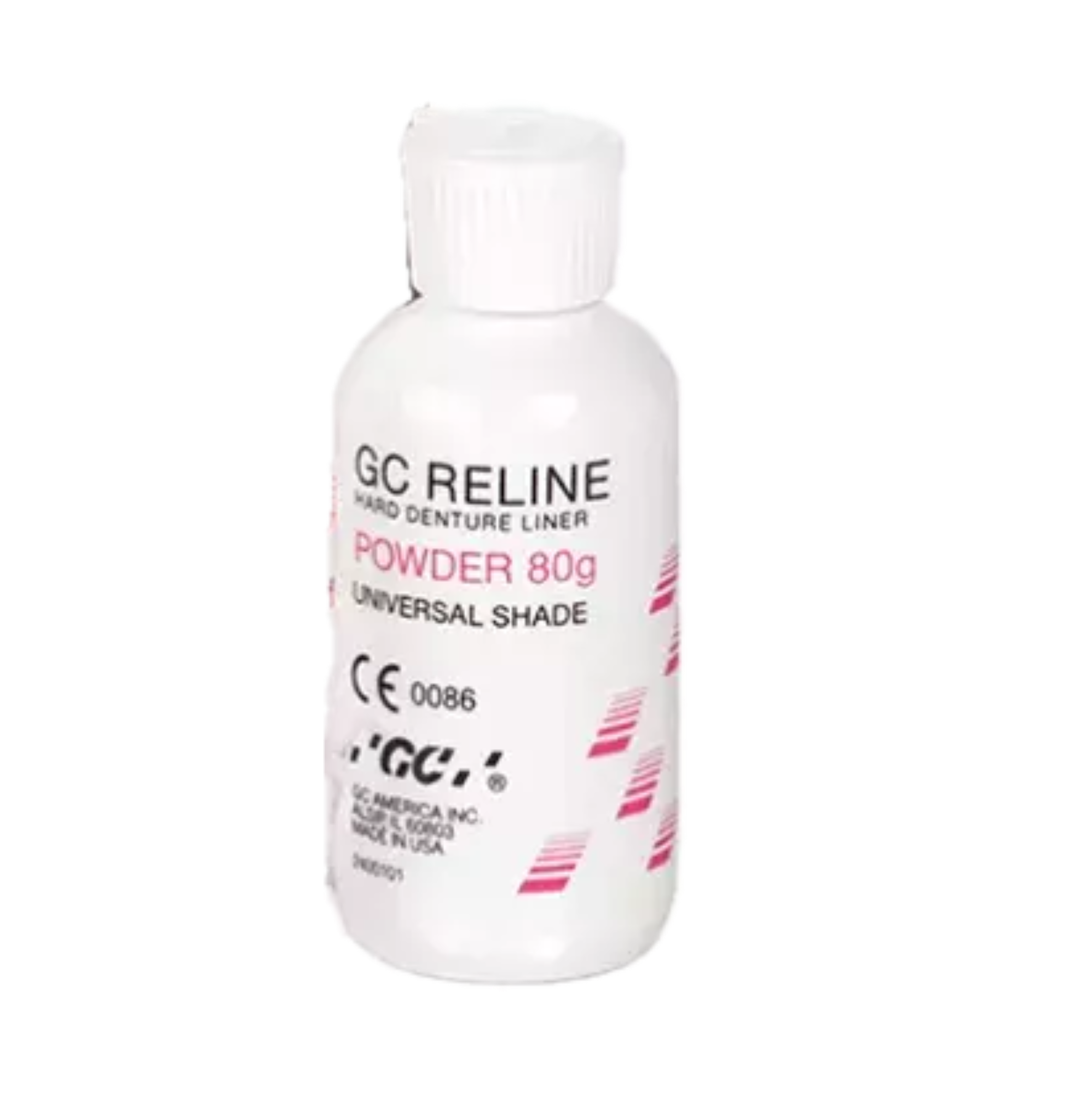 GC Reline Chairside Hard Denture Liner, Powder Refill, 80 g, 1/Pk, 346002 product image