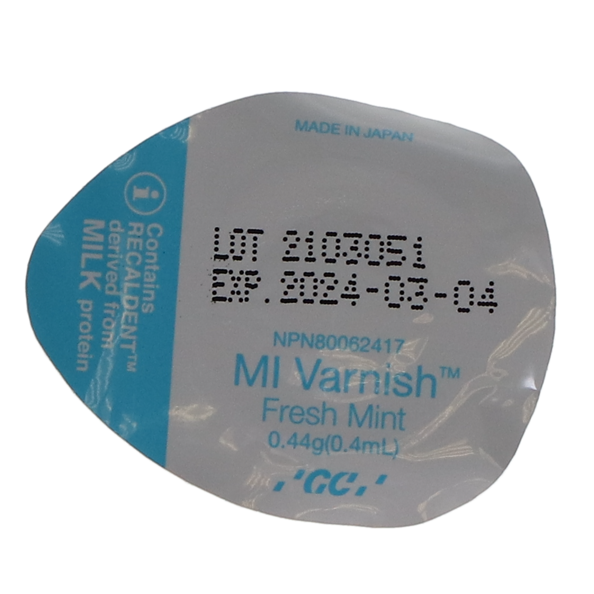 MI Varnish, Unit Dose, 0.40 ml, Fresh Mint, 50/Pk product image