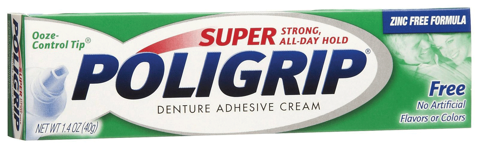 Super Poligrip Denture Adhesive Cream, Travel Size, 0.75 oz, 12/Pk product image