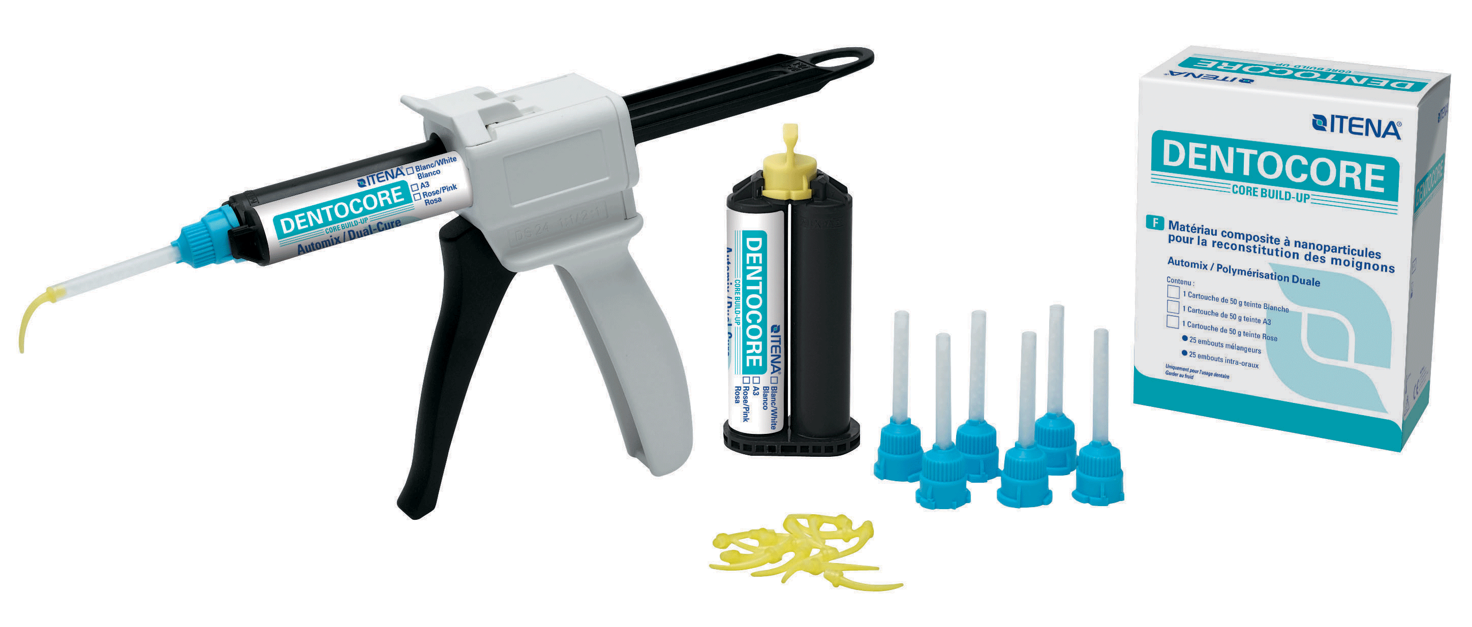 DentoCore Core Build-Up Material, Dual-Cure, Cartridge Kit, 50 g, White, 1/Pk, DCB-50 product image