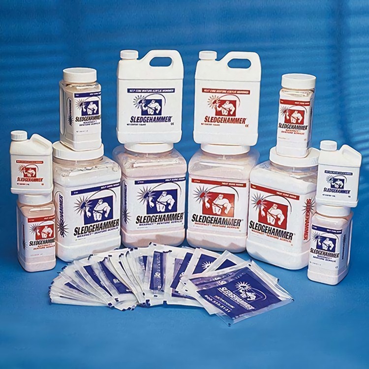 Sledgehammer Acrylic, Self-Cure, Powder/Liquid, 1 lb, Clear, 2/Pk thumbnail 3