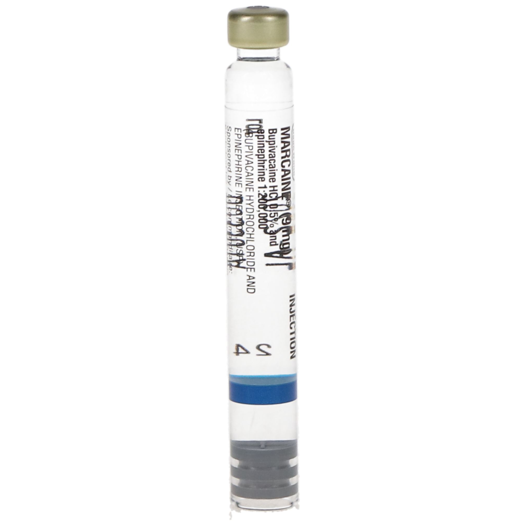 Marcaine 0.5%, with Epinephrine, 1:200,000, 1.7 ml, 50/Pk, 99184 product image
