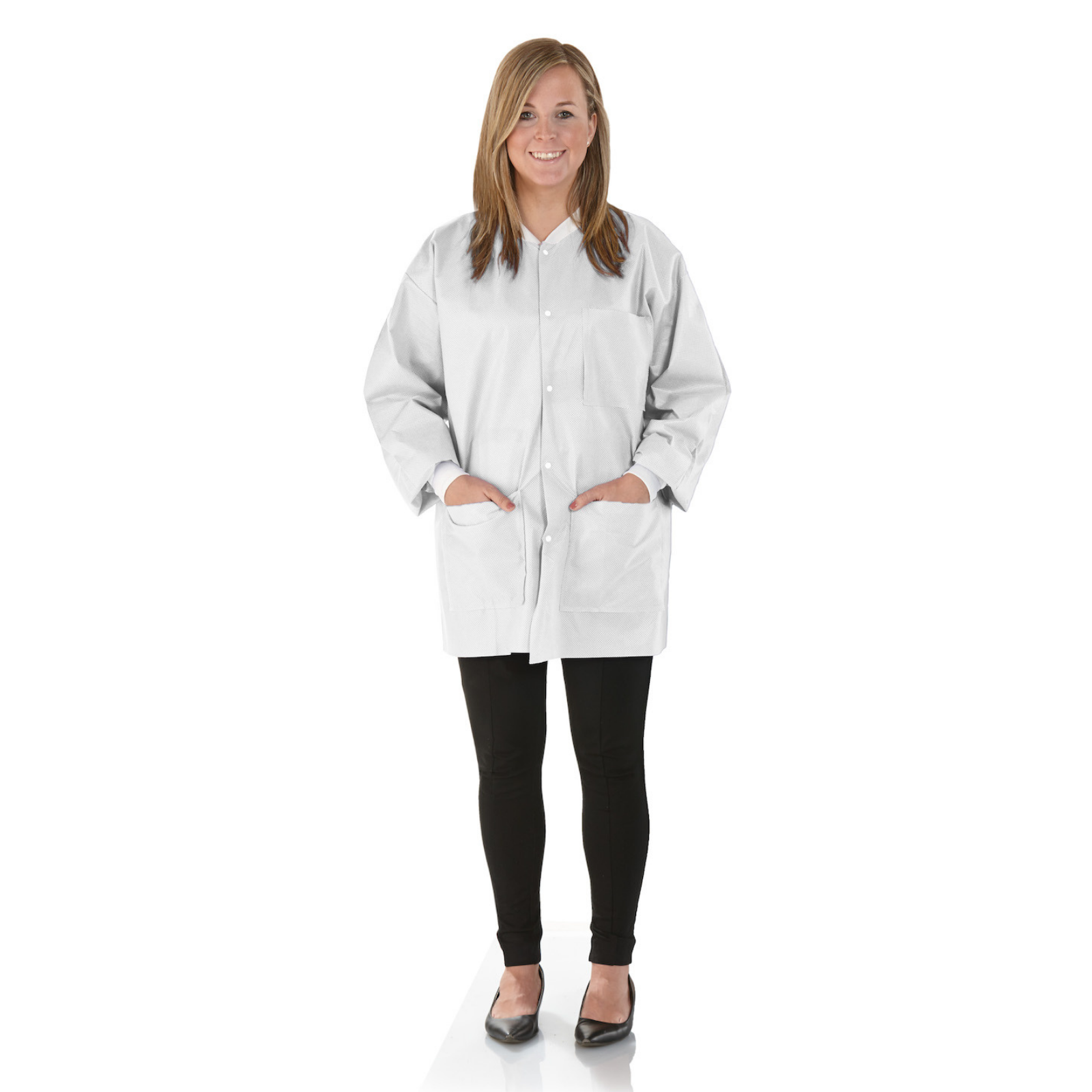 SafeWear Disposable Hipster Jacket, Small, White Frost, 12/Pk, 8105-A product image
