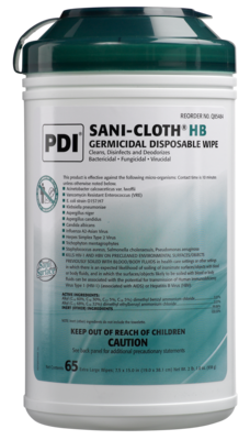 Sani-Cloth HB Wipes XL 8" x 14" 65/Pk product image
